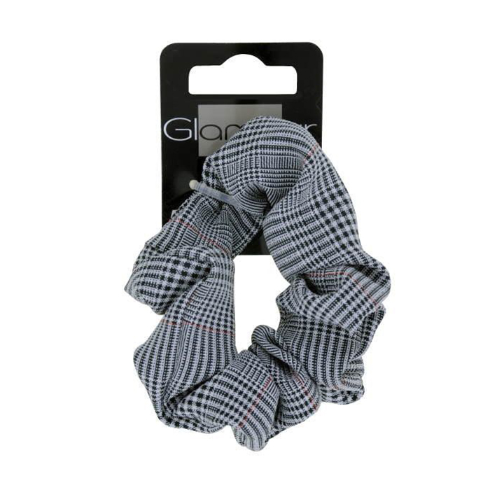 

Резинка для волосся Inter-Vion Glamour чорно-біла в клітинку, 1 шт (417788)