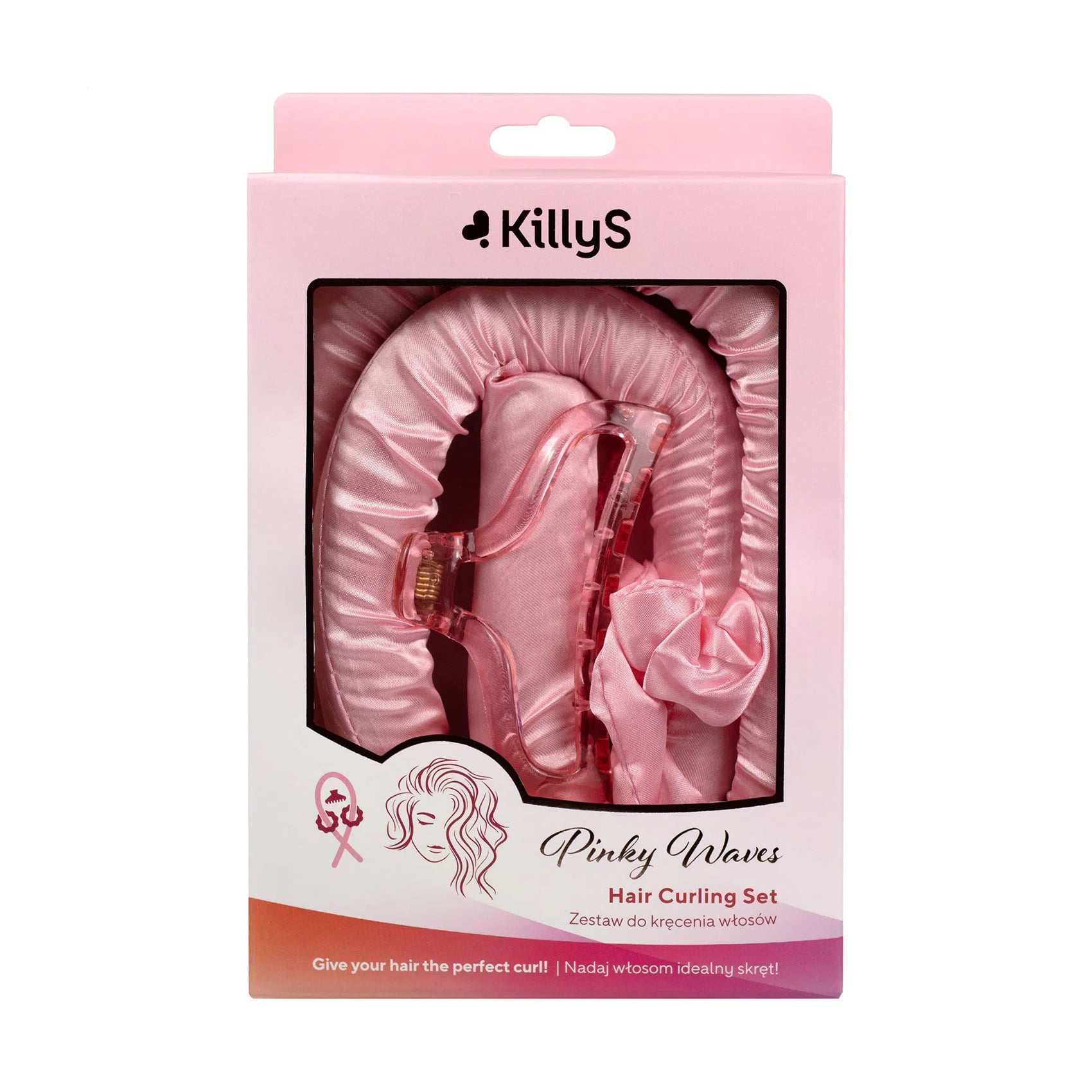 

Набір для завивання волосся KillyS рожевий (валик, 1 шт + резинки, 2 шт + заколка, 1 шт) (417154)