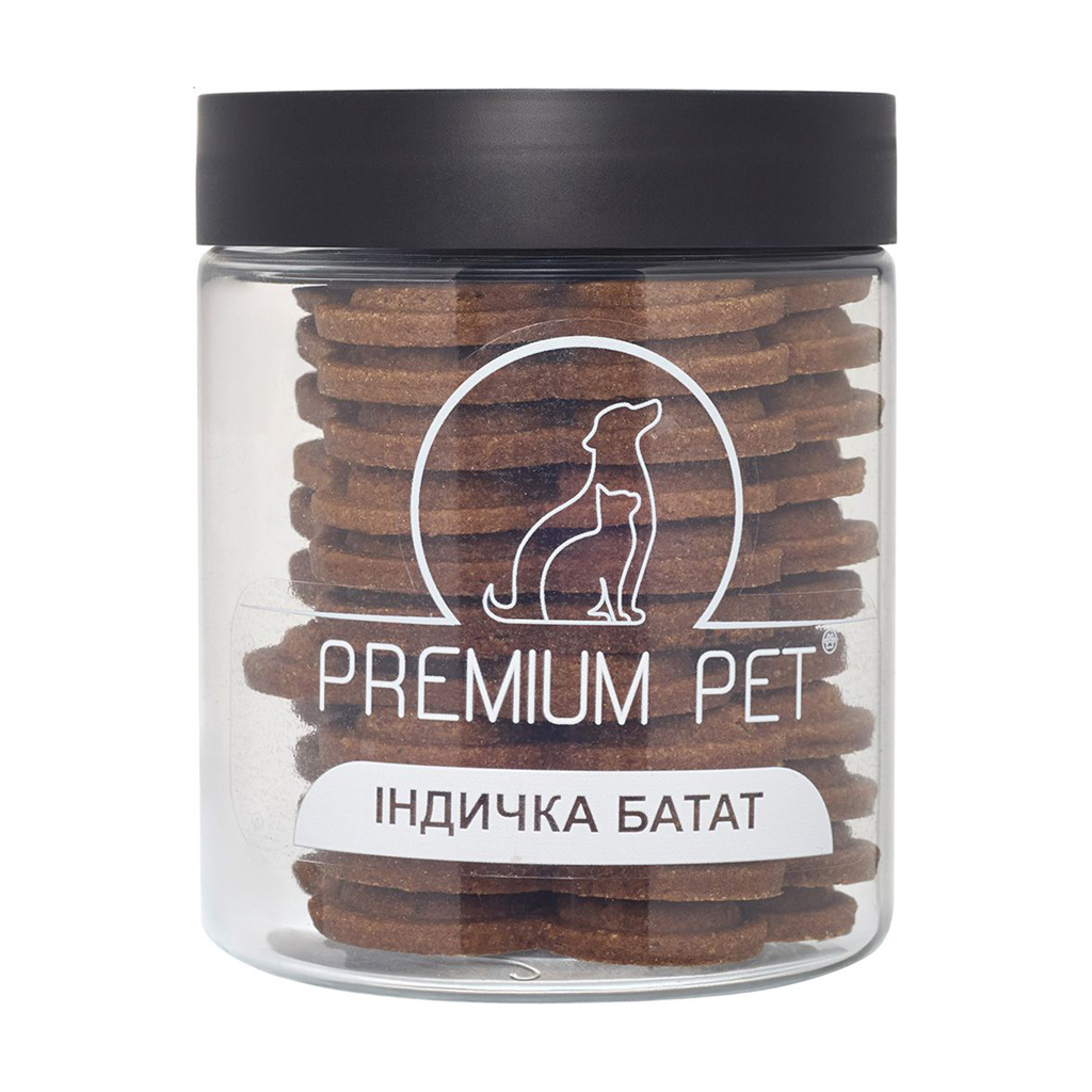 

Уцінка! Печиво для собак та котів Premium Pet Індичка-батат, 250 г
