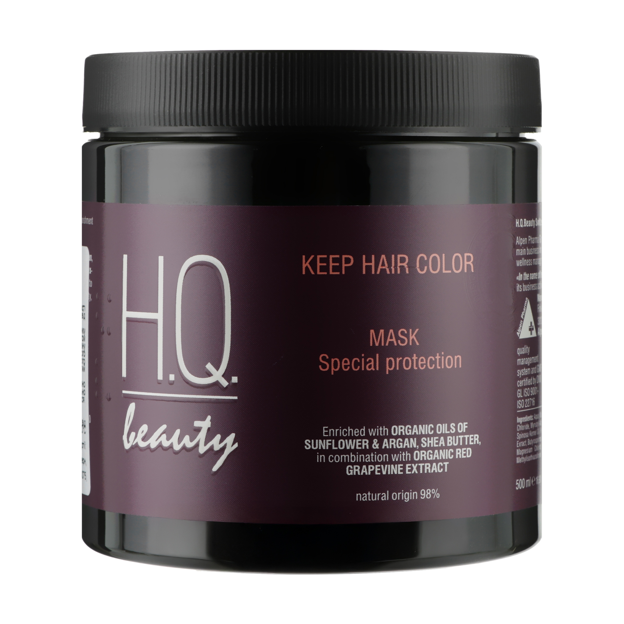 

Маска H.Q. Beauty Keep Hair Color Mask для фарбованого волосся, 500 мл