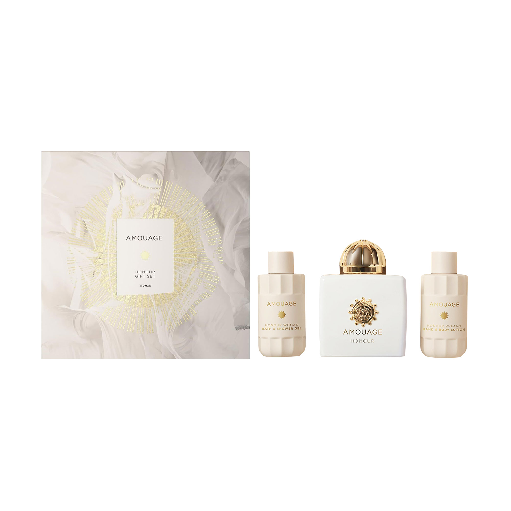 

Парфумований набір жіночий Amouage Honour (парфумована вода, 100 мл + лосьйон для тіла, 60 мл + гель для душу, 60 мл)