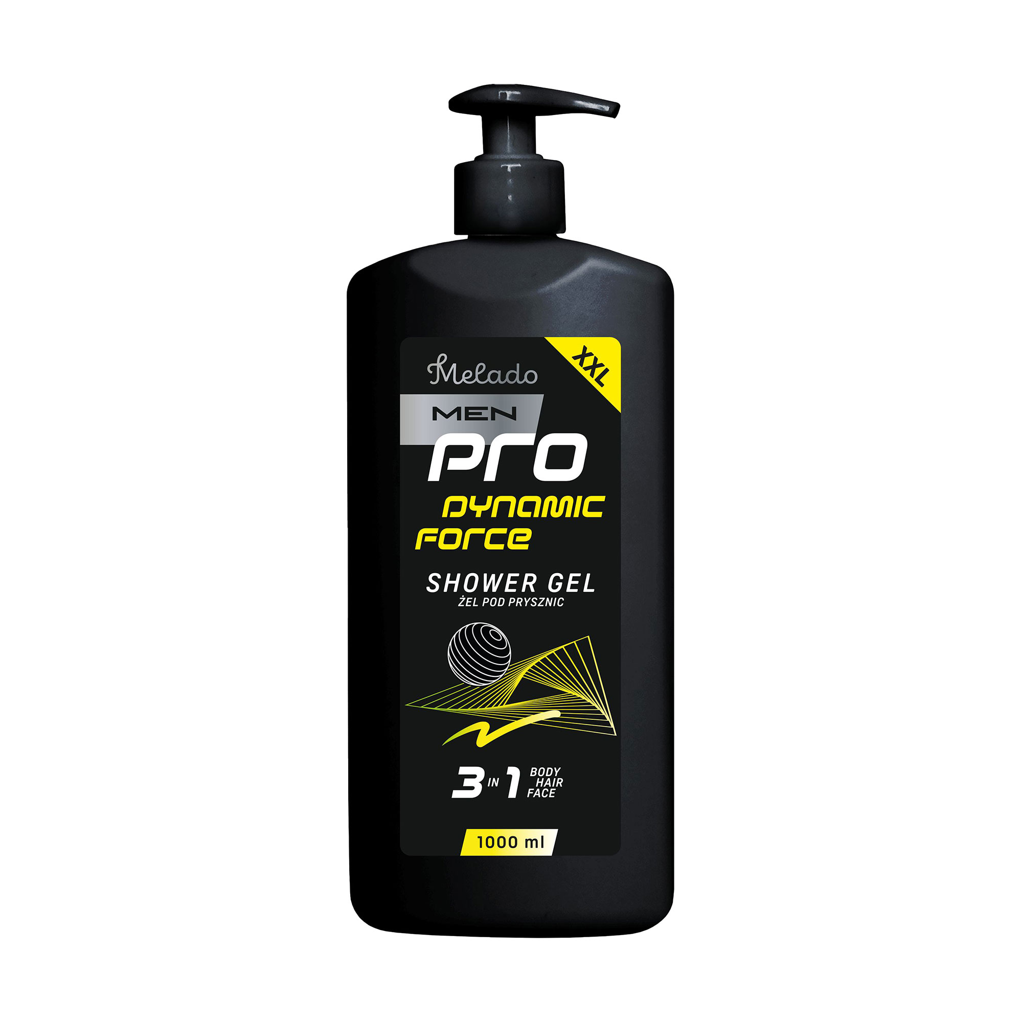 

Чоловічий гель для душу 3 в 1 Melado Men Pro Dynamic Force Shower Gel, 1 л
