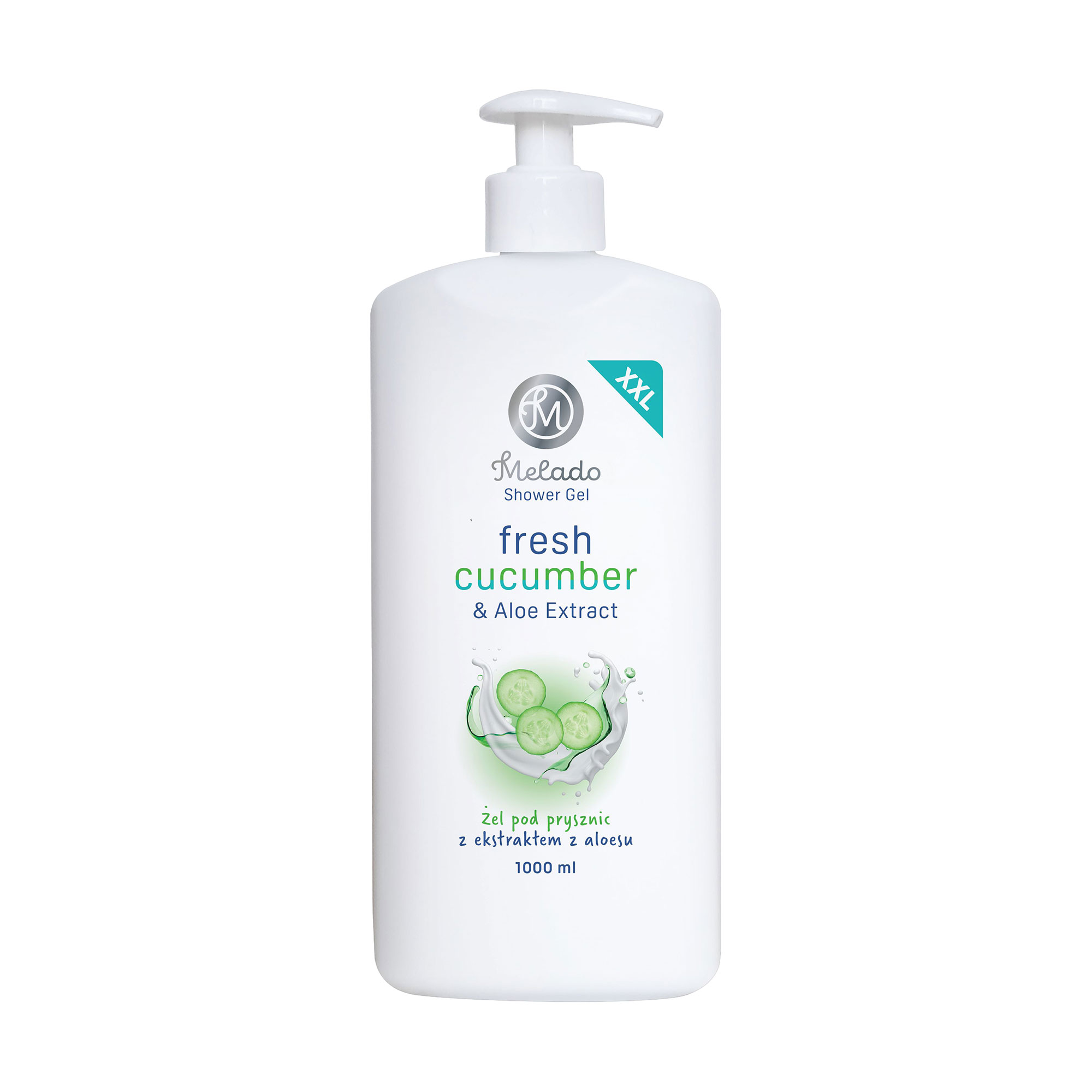 

Гель для душу Melado Fresh Shower Gel з екстрактом алое та огірку, 1 л