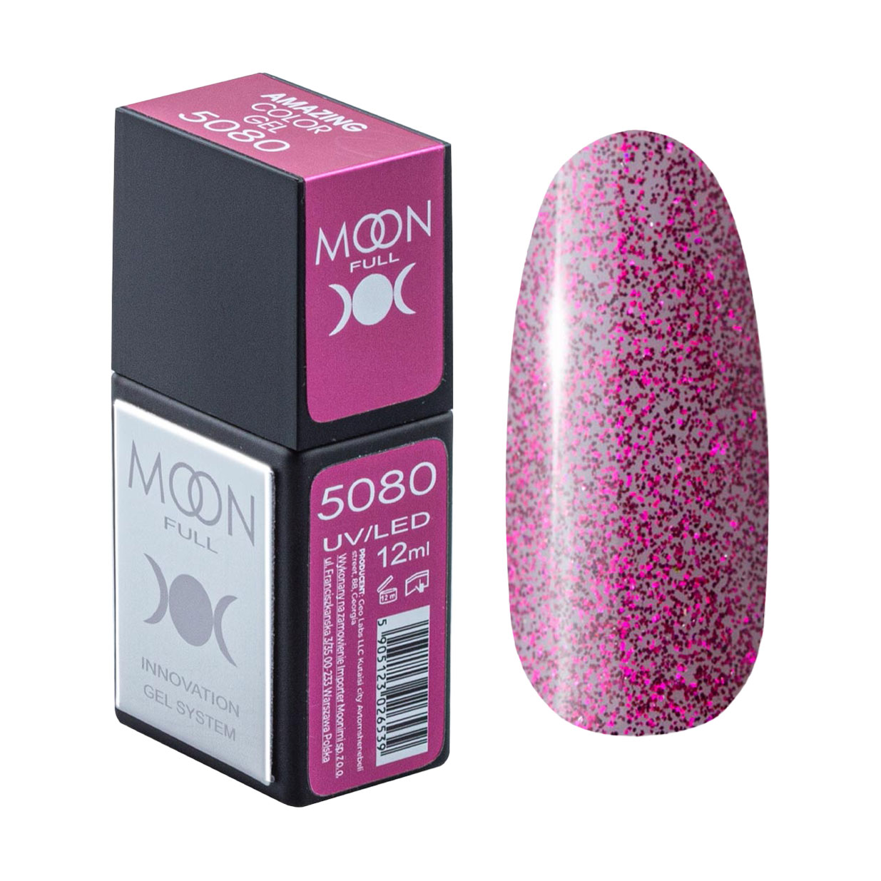 

Гель-лак для нігтів Moon Full Amazing Color Gel Polish 5080, 12 мл