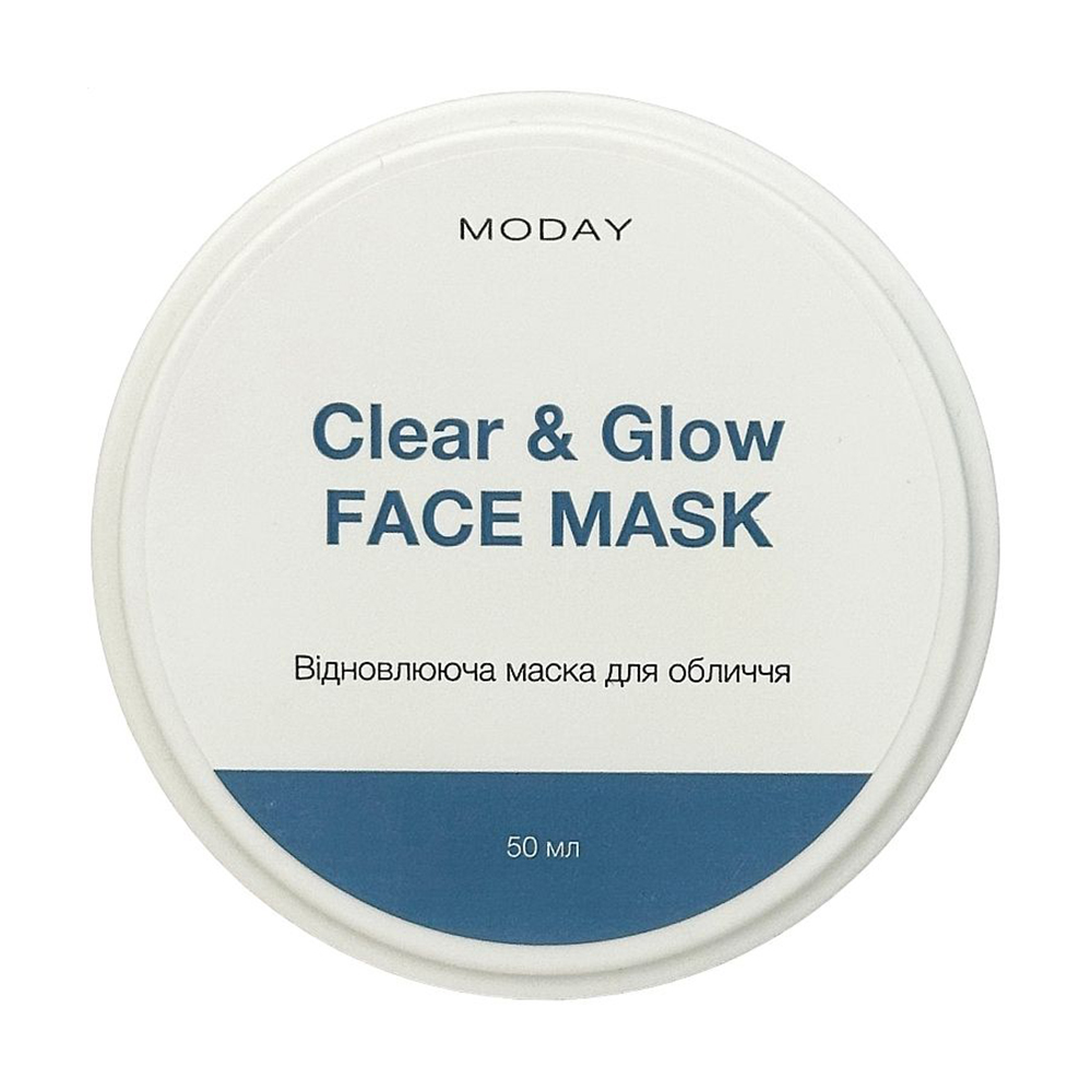 

Відновлювальна маска-антистрес для обличчя MODAY Clear & Glow Face Mask, 50 мл