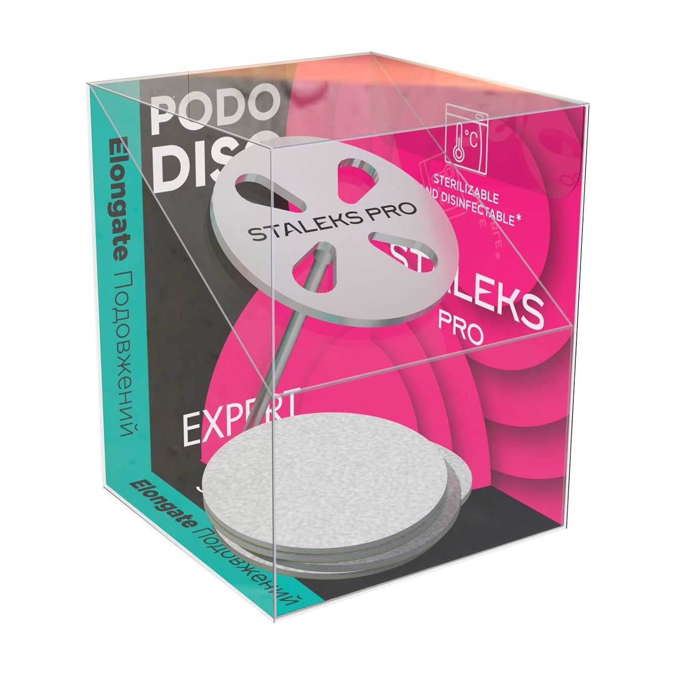 

Педикюрний диск-основа Staleks PRO Expert Pododisc L подовжений, в комплекті зі змінним файлом, 180 грит, 25 мм, 5 шт (PDLset-25)