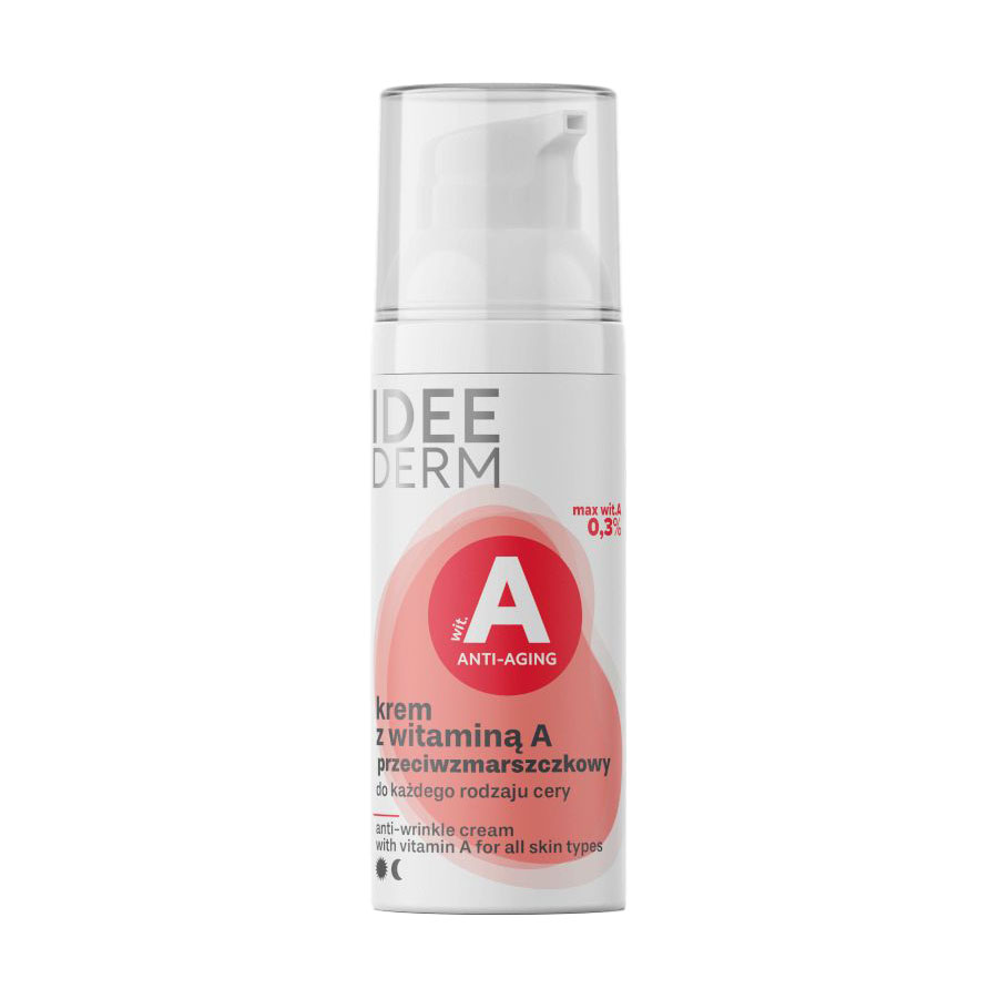 

Крем для обличчя Ideepharm Idee Derm Vitamin A Anti-Wrinkle Cream проти зморщок, з вітаміном А, 50 мл