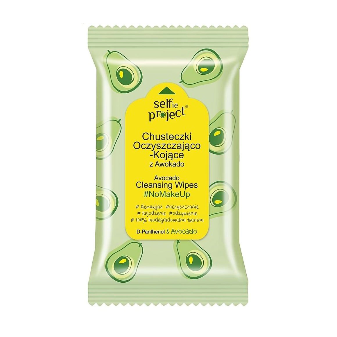 

Серветки для зняття макіяжу Selfie Project Avocado Cleansing Wipes, 10 шт
