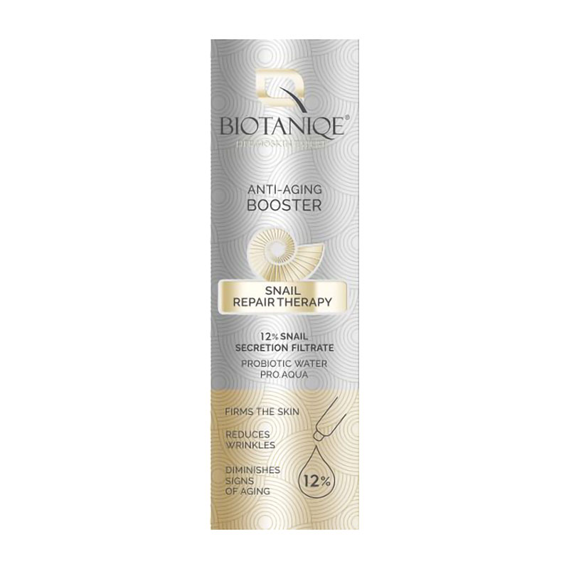 

Бустер-концентрат для обличчя Biotaniqe Snail Repair Therapy Anti-Aging Booster проти зморщок, 30 мл