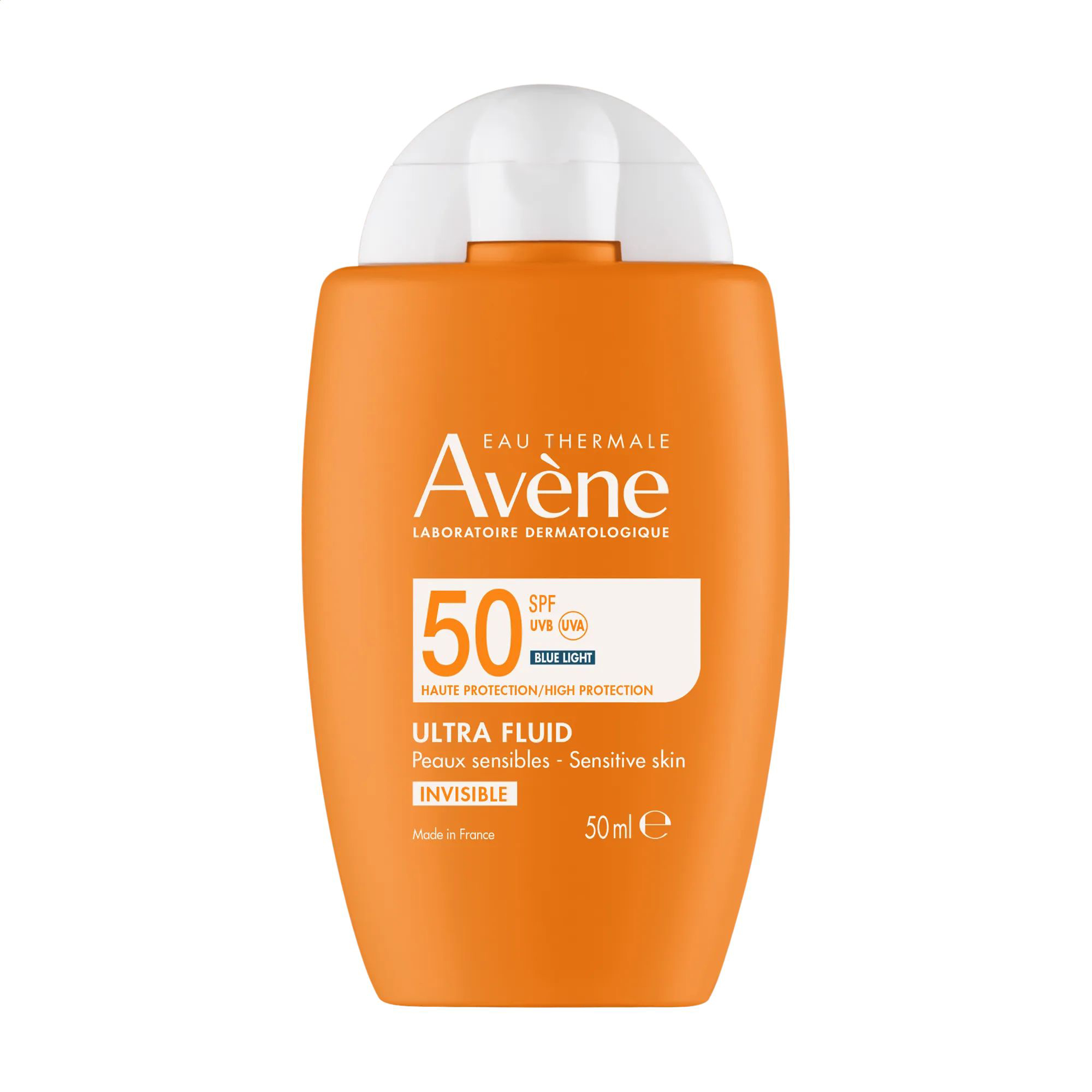 

Сонцезахисний ультра-флюїд для обличчя та шиї Avene Eau Thermale Ultra Fluid, SPF 50, для чутливої шкіри, 50 мл