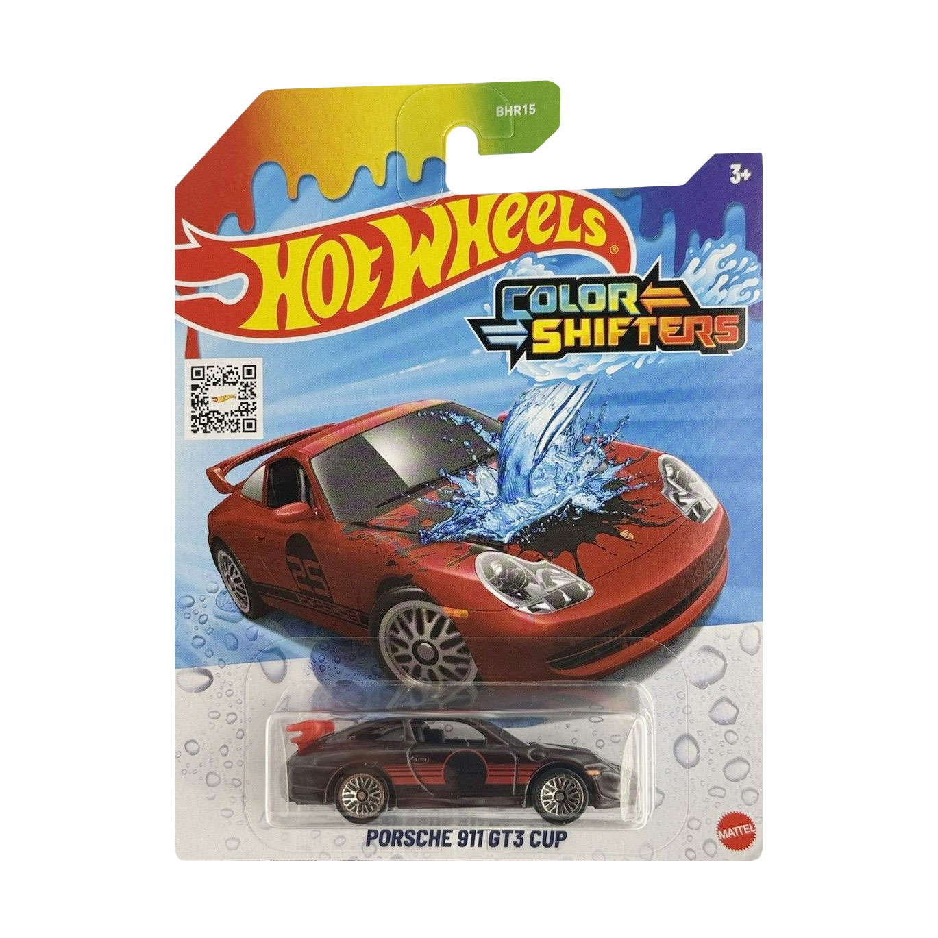 

Машинка Hot Wheels Porsche 911Gt3 Cup Зміни колір, чорна, від 3 років (BHR15)