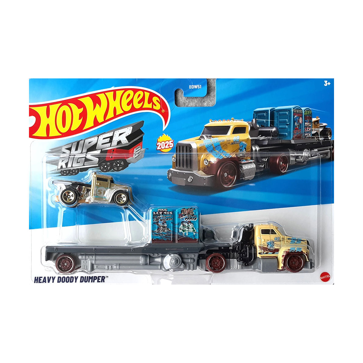 

Машина далекобійника Hot Wheels Heavy Doody Dumper, бежева, від 3 років, 24*16.5*6 см (BDW51)
