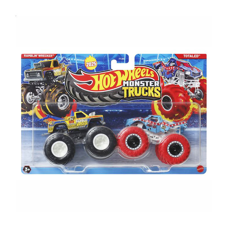 

Набір машинок-позашляховиків Hot Wheels Monster Trucks Ramblin Wrecker/Totaled жовто-блакитний, від 3 років (FYJ64)