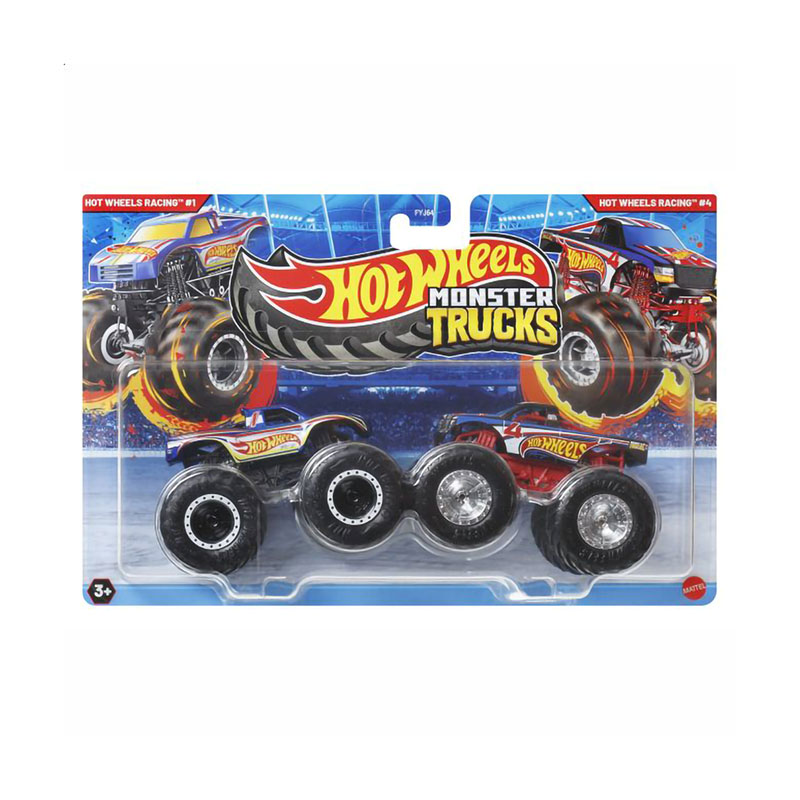 

Набір машинок-позашляховиків Hot Wheels Monster Trucks Racing 1/ Hot Wheels Racing 4 чорно-синій, від 3 років (FYJ64)