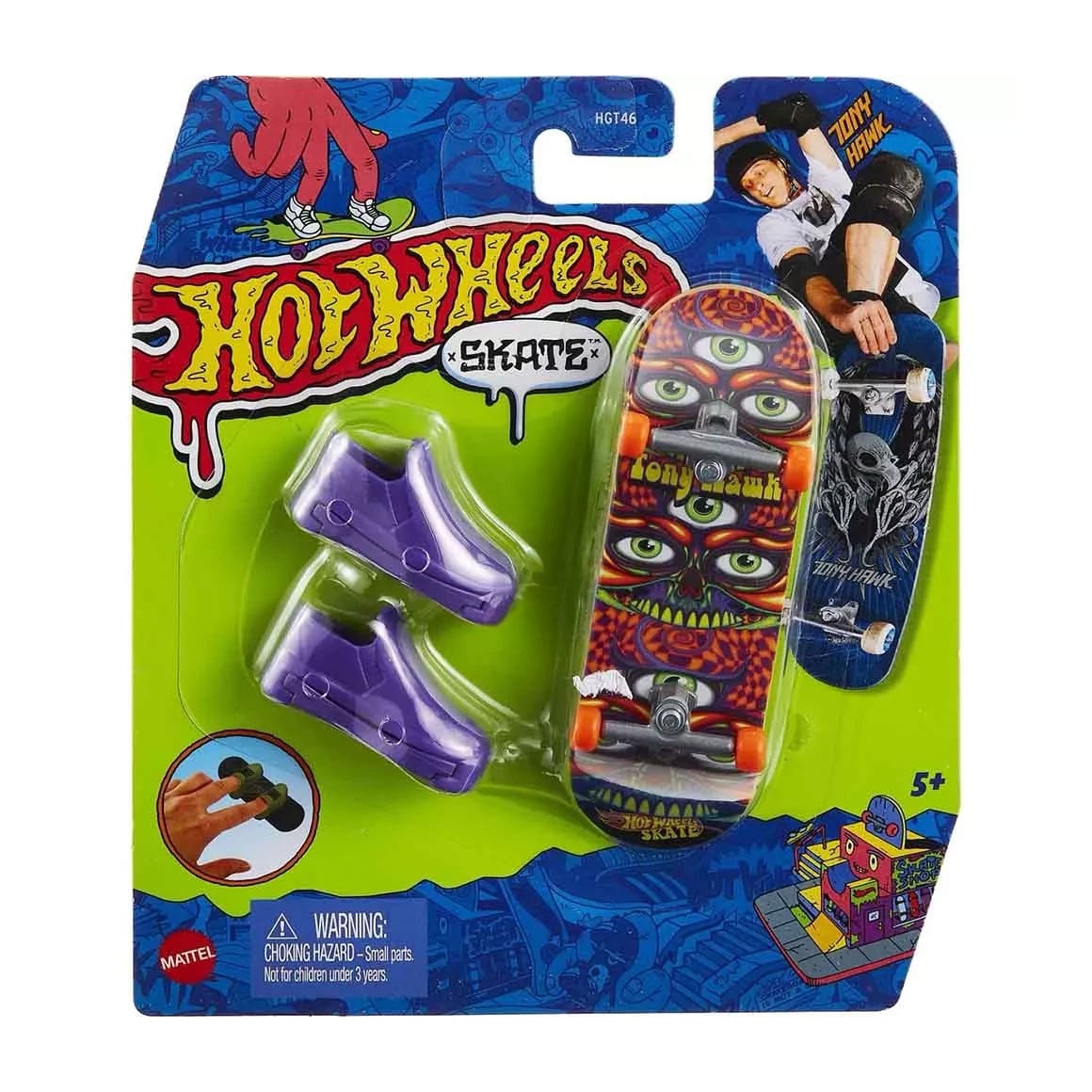 

Ігровий набір Hot Wheels Скейт та взуття для пальчиків, Tantrum, фіолетовий, від 5 років (HGT46)