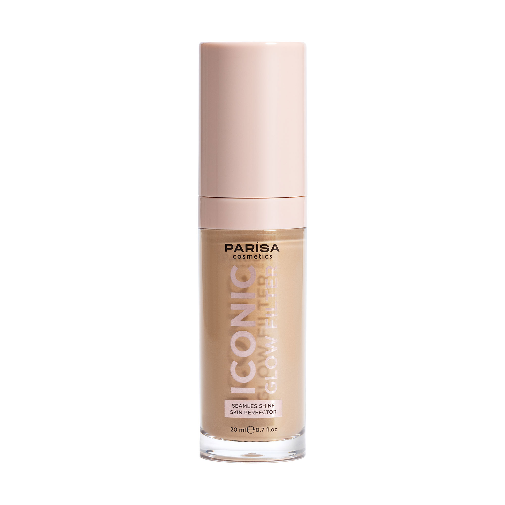 

Тональна основа-флюїд для обличчя Parisa Cosmetics Iconic Glow Filter 605 Rosy Light, 20 мл