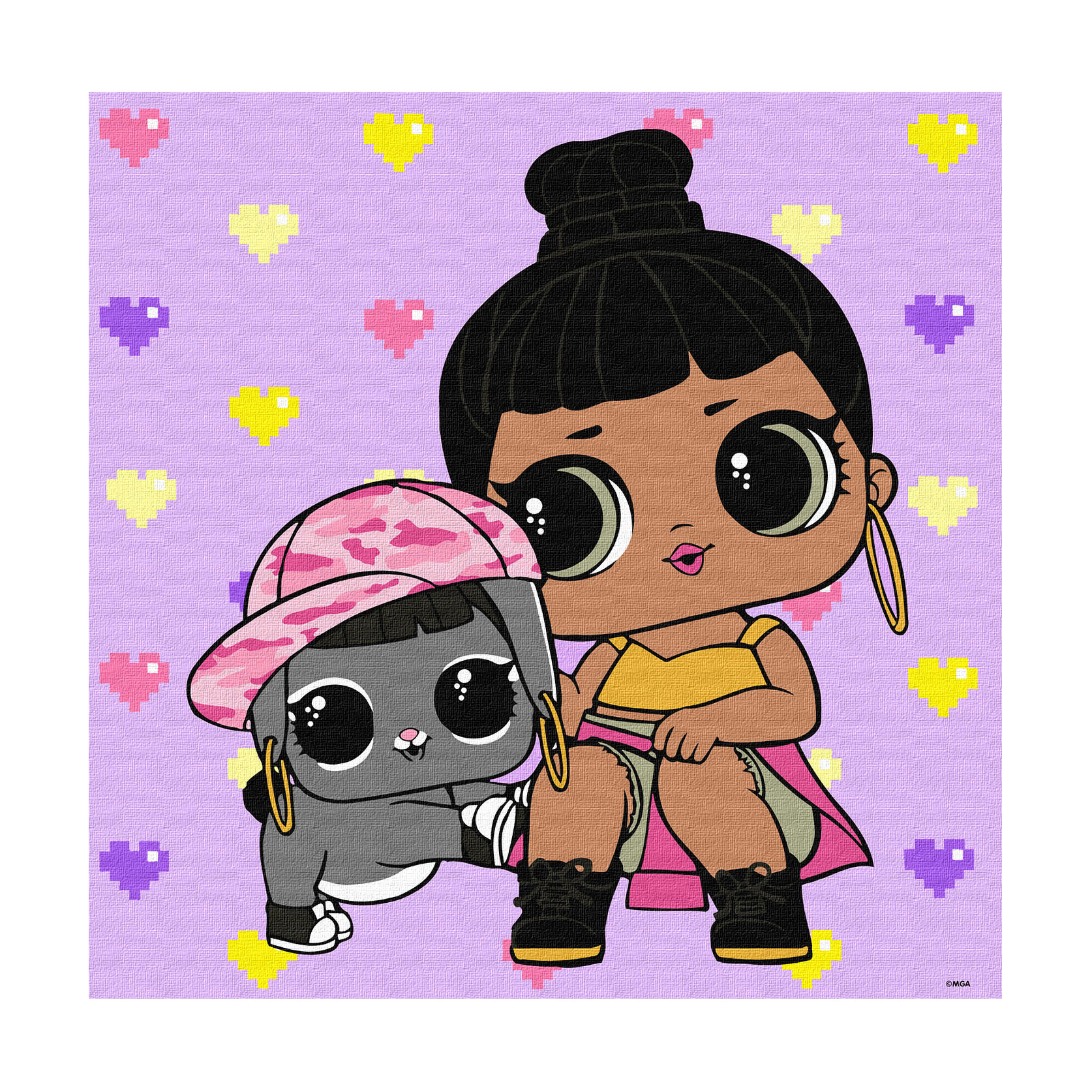 

Картина за номерами Ideyka L.O.L. Surprise! TroopSurprise Honey Bun With Bunny Hun, 40*40 см (KHO6292)