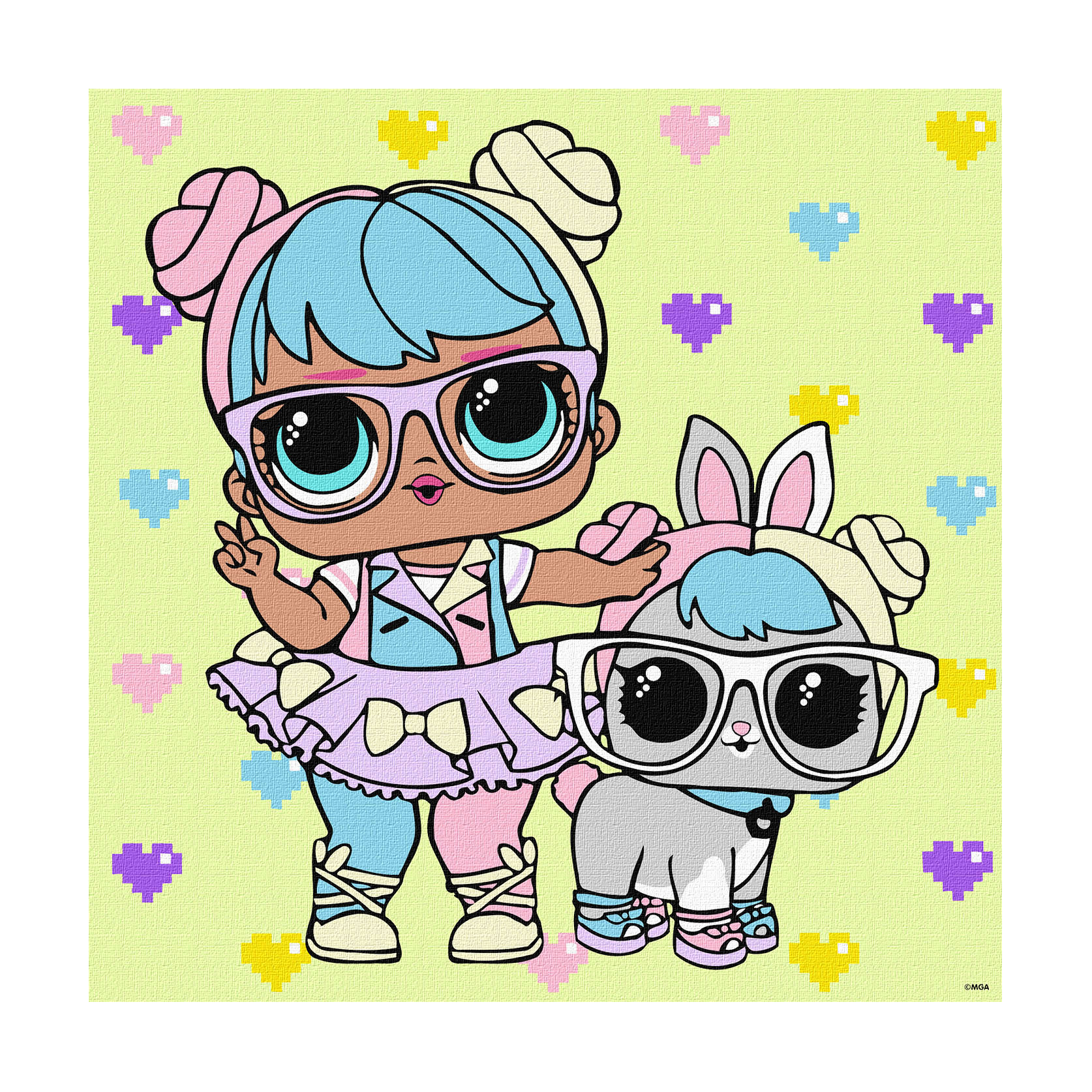 

Картина за номерами Ideyka L.O.L. Surprise! TroopSurprise BonBon With HopHop, 40*40 см (KHO6288)