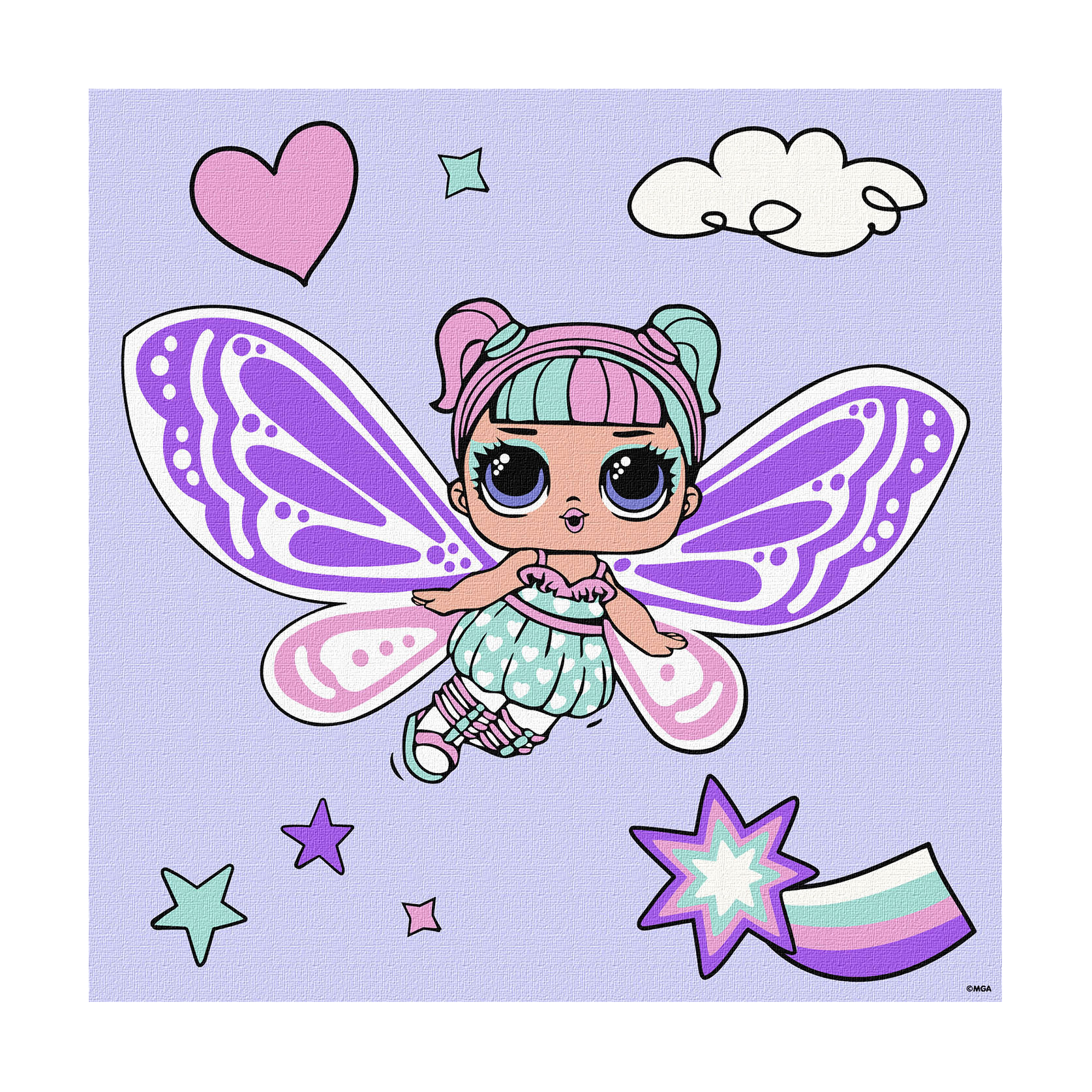 

Картина за номерами Ideyka L.O.L. Surprise! O.M.G. Fairies Sweetiefly, 40*40 см (KHO1091)