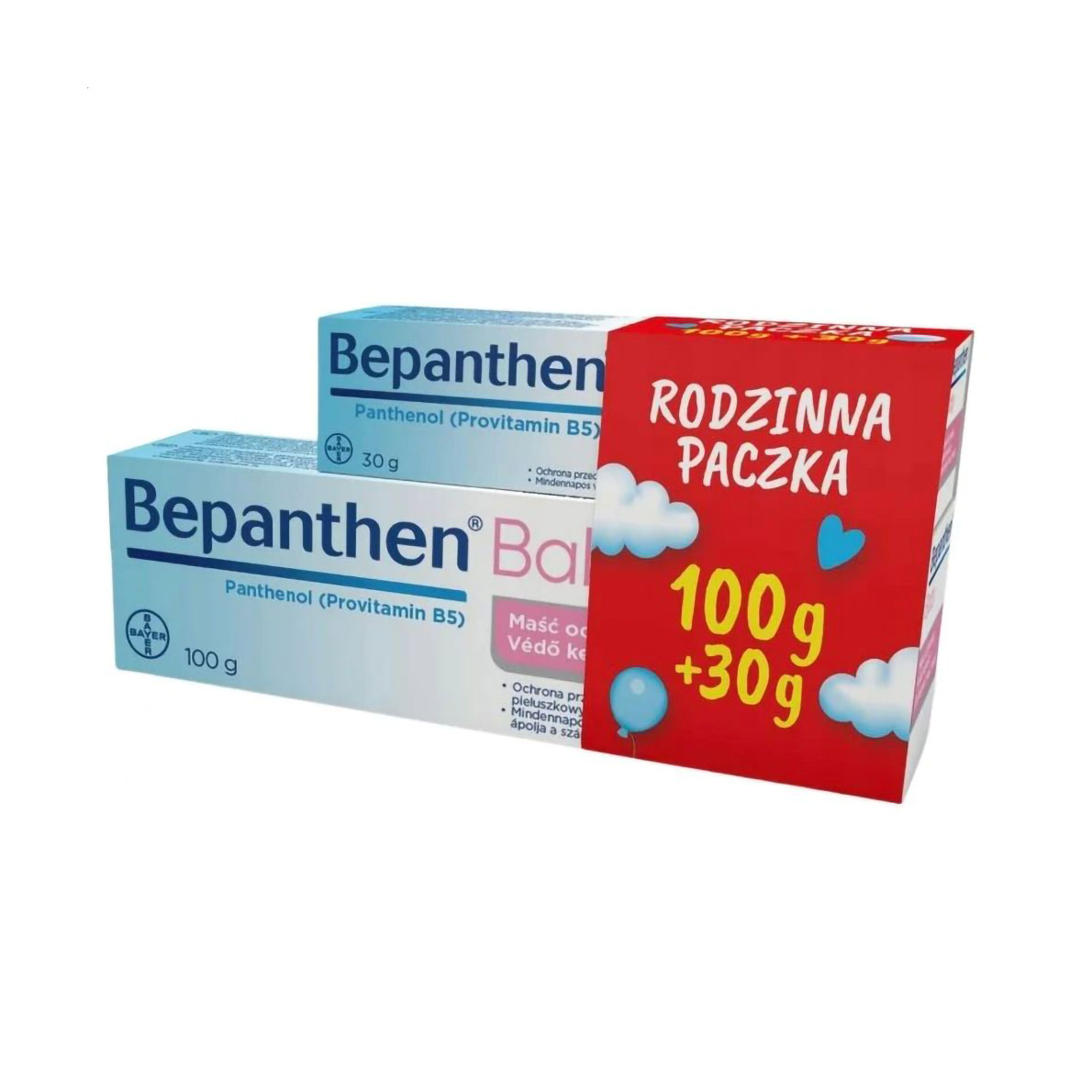 

Набір для дітей та мам Bepanthen Baby Protective Salve (мазь, 100 г + мазь, 30 г)