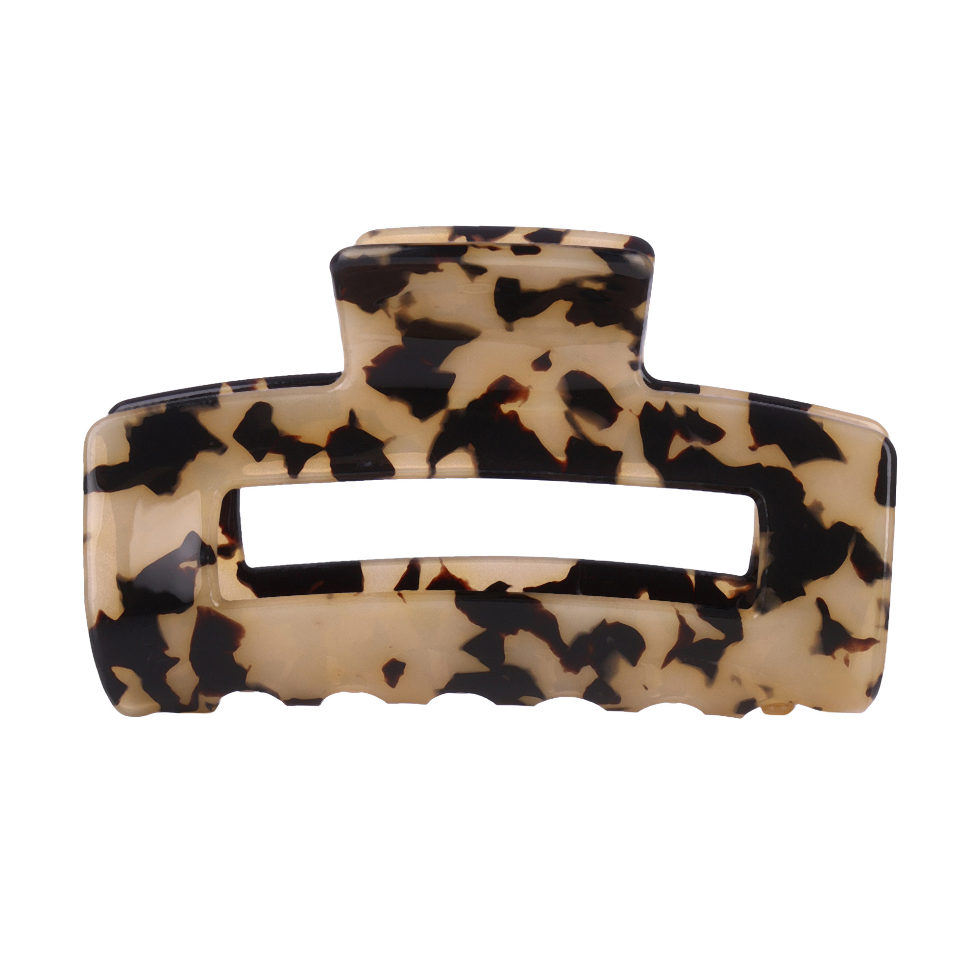 

Заколка-краб для волосся Tito Beauty Oliviya тигрова, світло-жовта, 1 шт