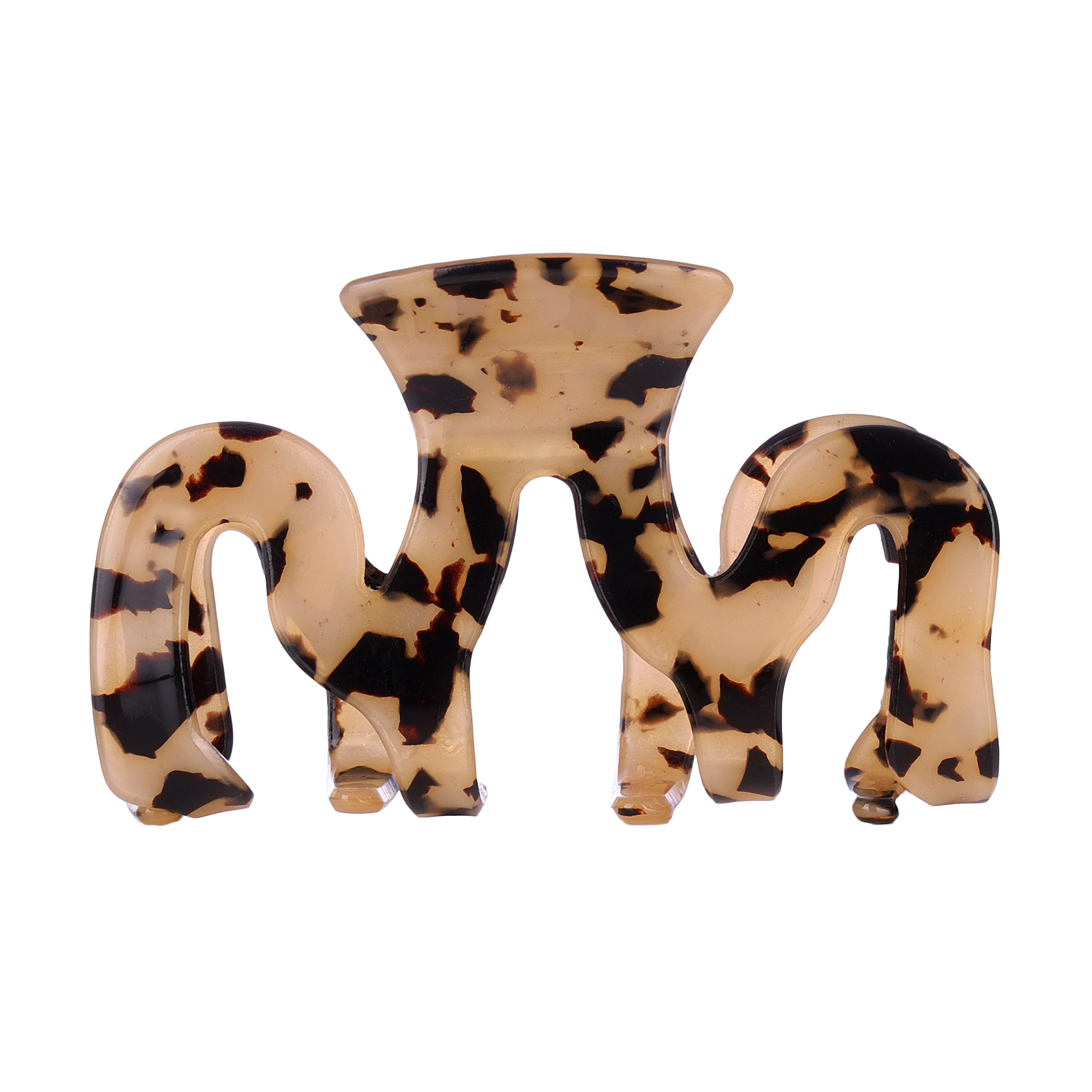 

Заколка-краб для волосся Tito Beauty Gloriya тигрова, світло-жовта, 1 шт