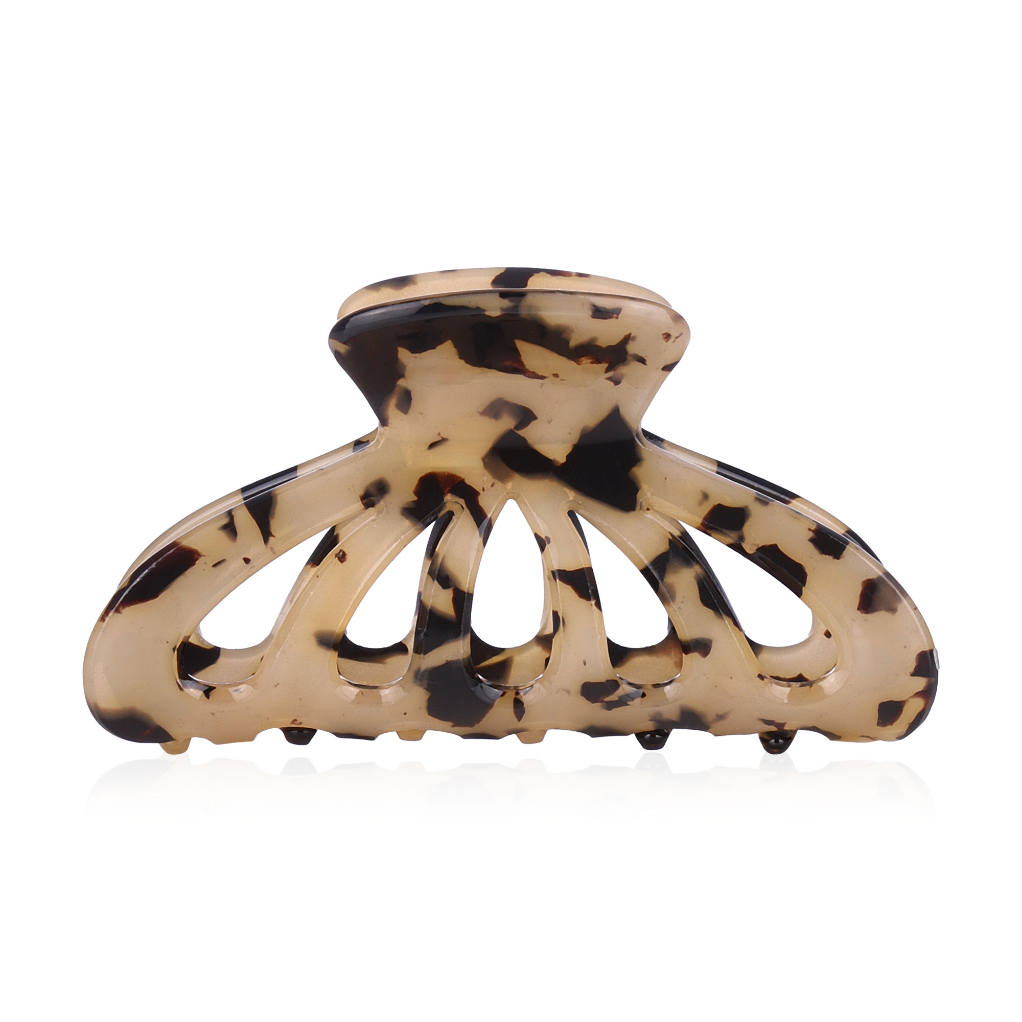 

Заколка-краб для волосся Tito Beauty Afina тигрова, світло-жовта, 1 шт