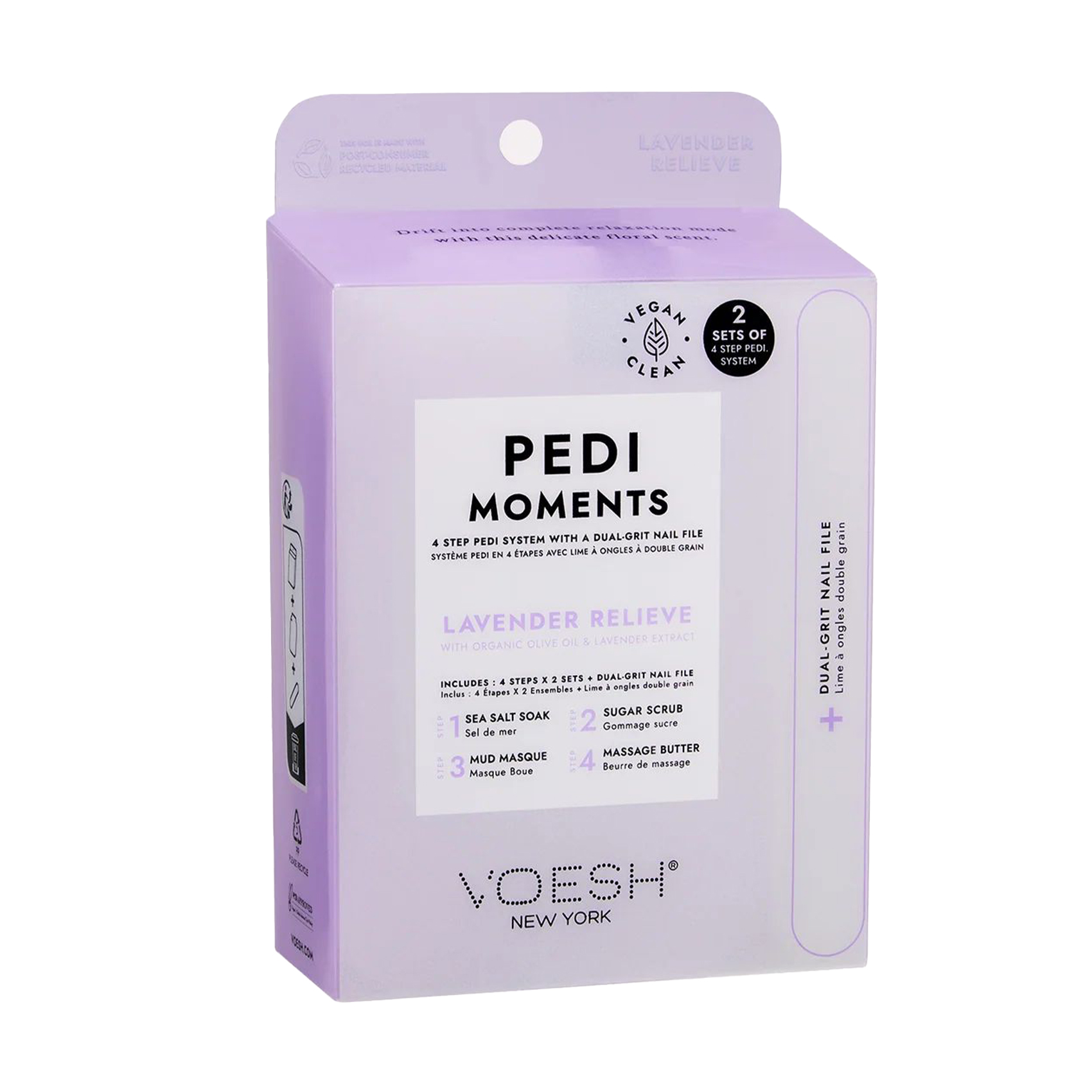 

Набір для педикюру VOESH Pedi Moments Duo Lavender Relieve (морська сіль, 2*35 г + скраб, 2*20 г + маска, 2*20 г + олія, 2*15.5 г + пилочка, 1 шт)