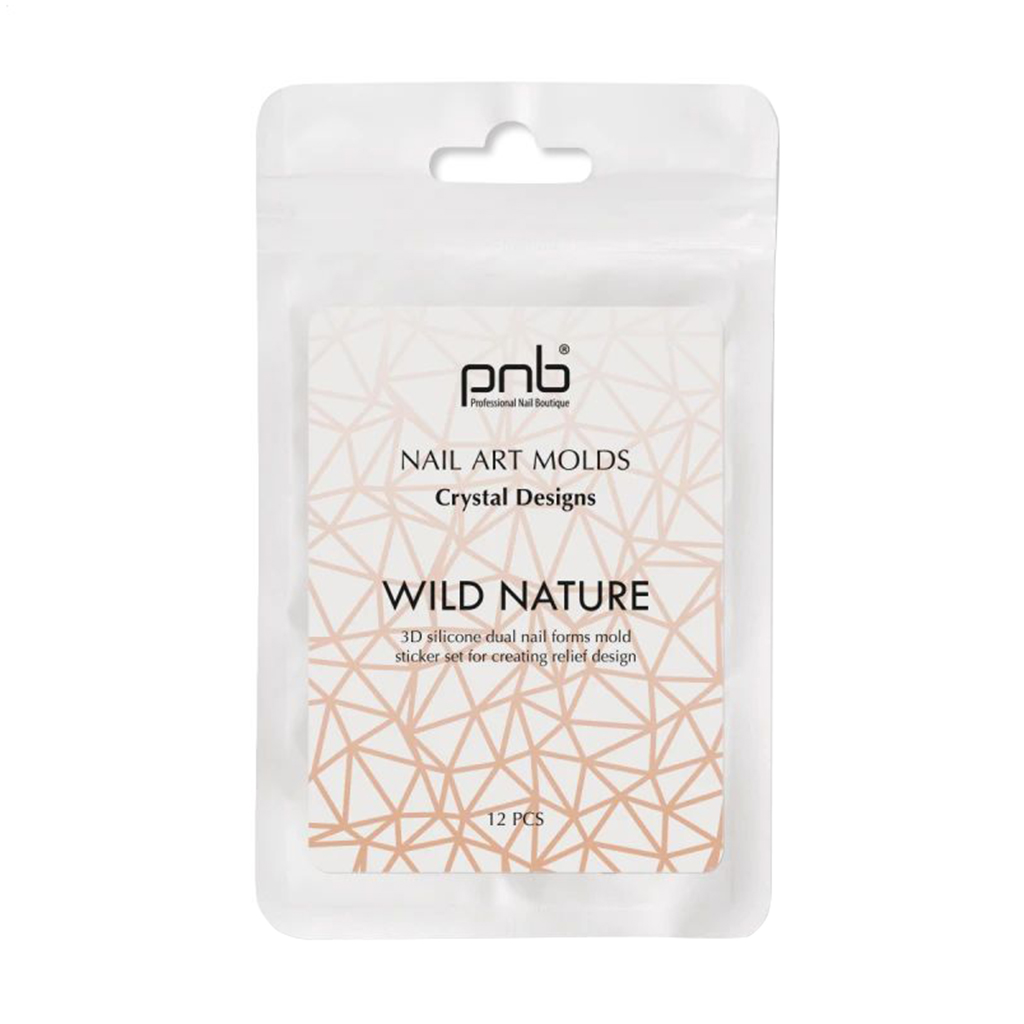 

Силіконові молди для верхніх форм PNB Wild Nature Nail Art Molds Crystal Designs, 12 шт