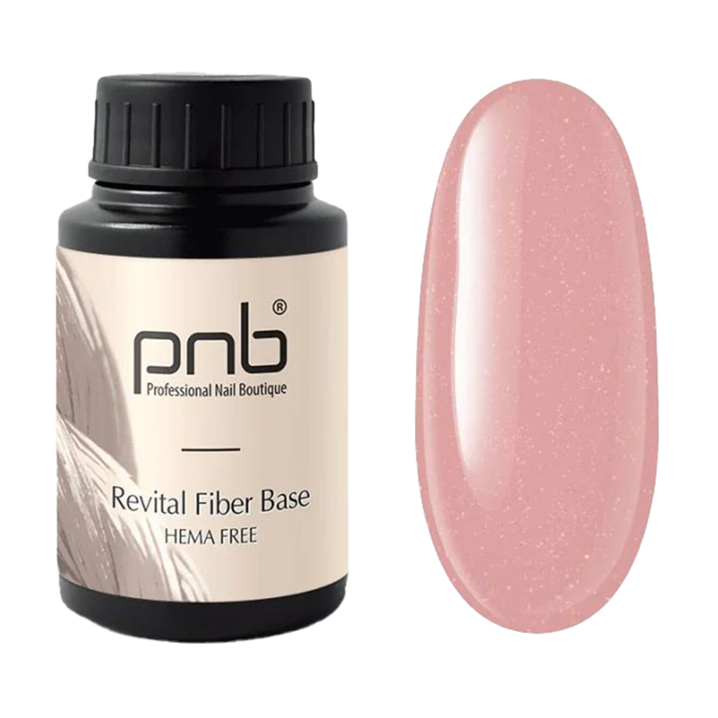 

Відновлювальна база з нейлоновими волокнами для гель-лаку PNB UV/LED Revital Fiber Base, Floral Nude, 30 мл