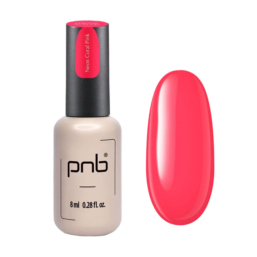 

Гель-архітектор для нігтів PNB UV/LED Strong Iron Gel, Neon Coral Pink, 8 мл