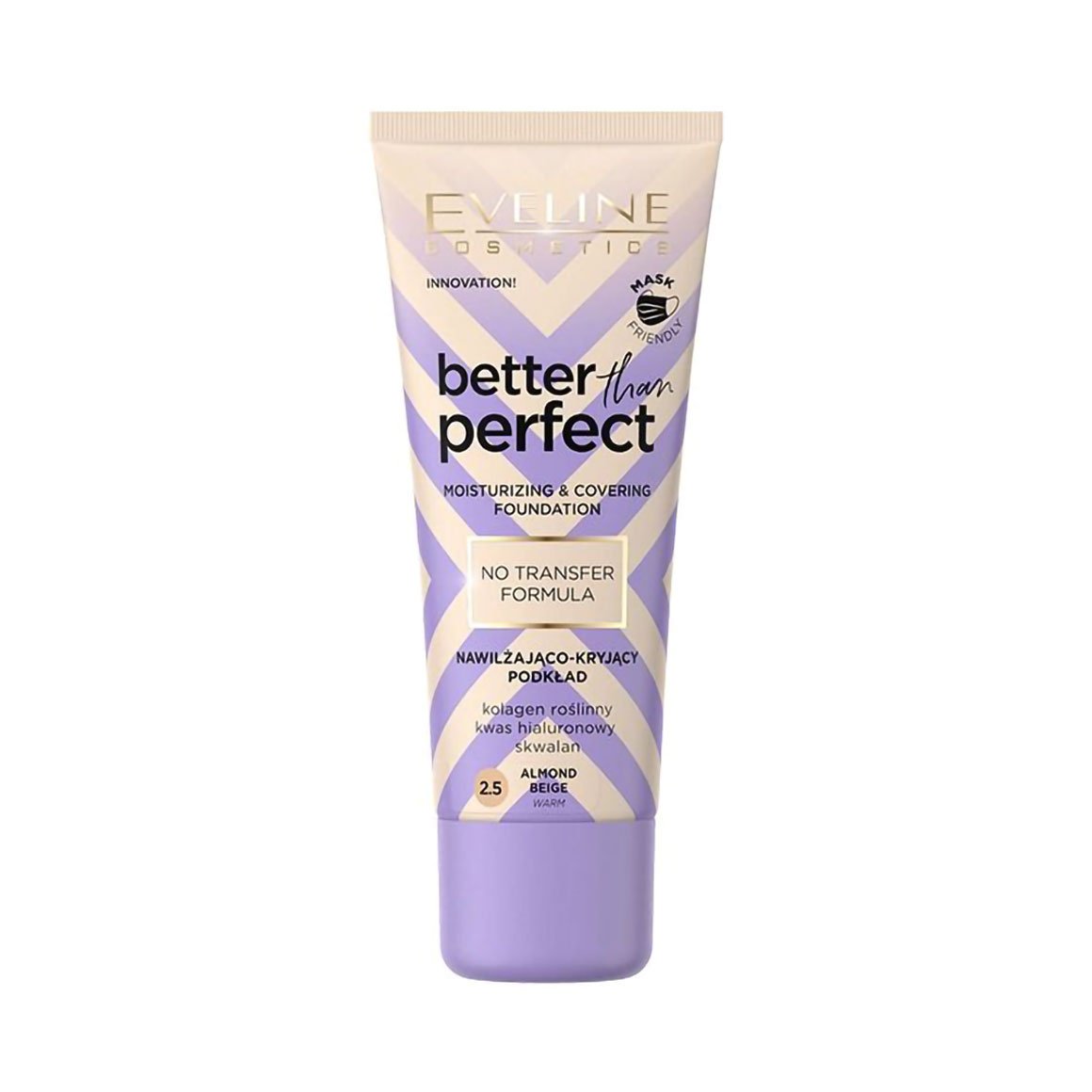 

Зволожувальний тональний крем для обличчя Eveline Cosmetics Better Than Perfect Moisturising & Covering Foundation, 2.5 Almond Beige, 30 мл