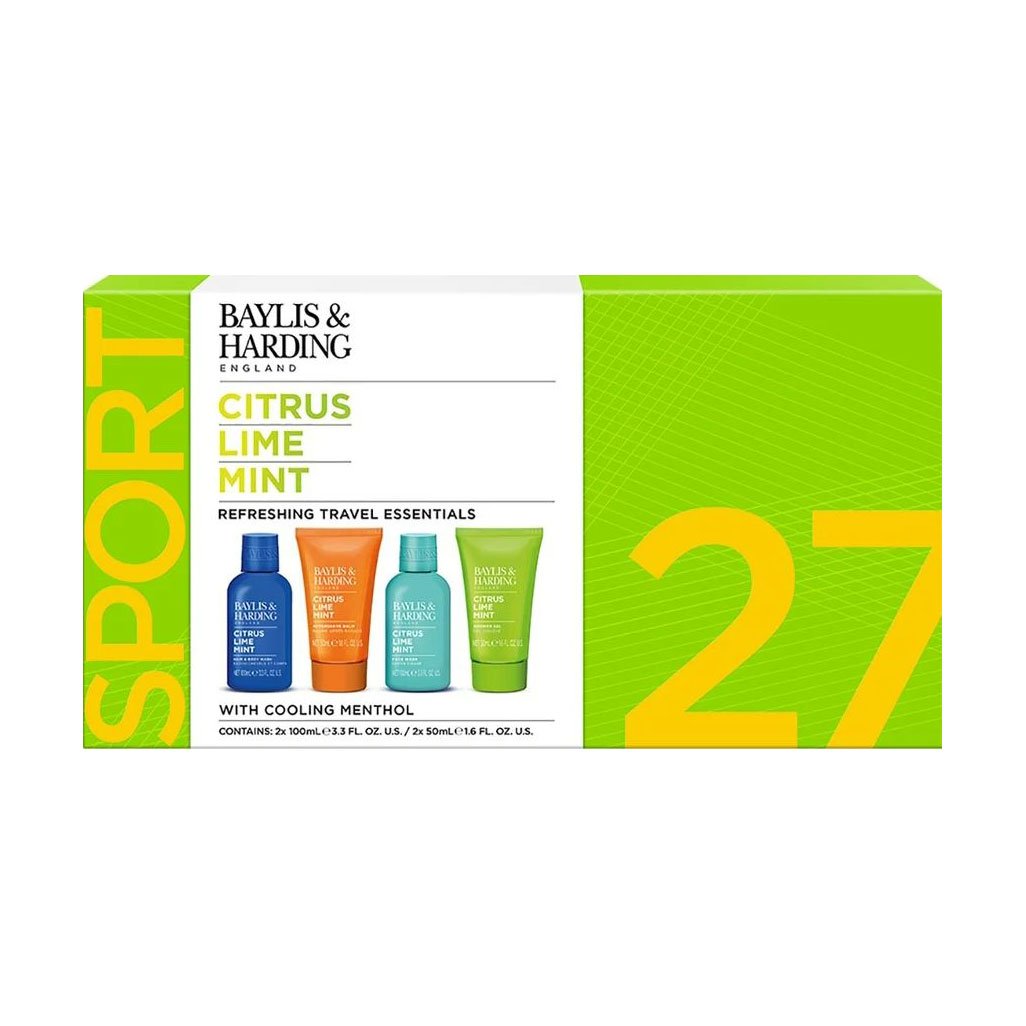 

Чоловічий набір для догляду за тілом Baylis & Harding Men's Citrus Lime & Mint (гель для обличчя, 100 мл + шампунь, 100 мл + гель для душу, 50 мл + бальзам після гоління, 50 мл)