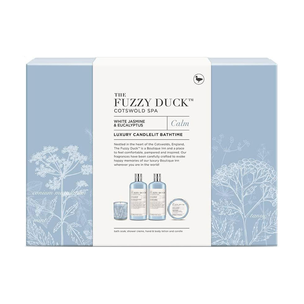 

Набір для догляду за тілом Baylis & Harding The Fuzzy Duck Cotswold Spa (піна для ванни, 300 мл + гель для душу, 300 мл + крем для рук, 50 мл + свічка, 60 г)