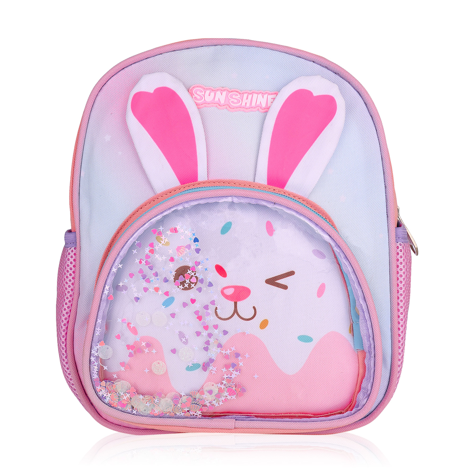 

Дитячий рюкзак Jun Bags Яскраві герої Bunny з прозорим віконцем, 31*24*11 см (25IMS066BNN)