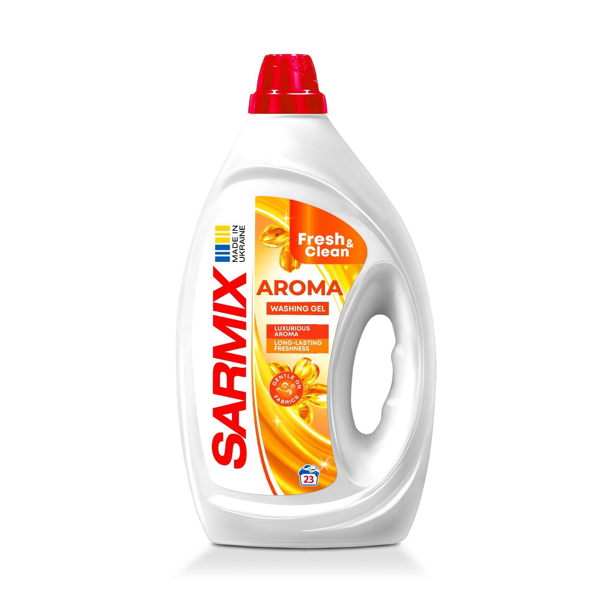 

Гель для прання Sarmix Fresh & Clean Washing Gel, Aroma, 23 циклів прання, 900 мл
