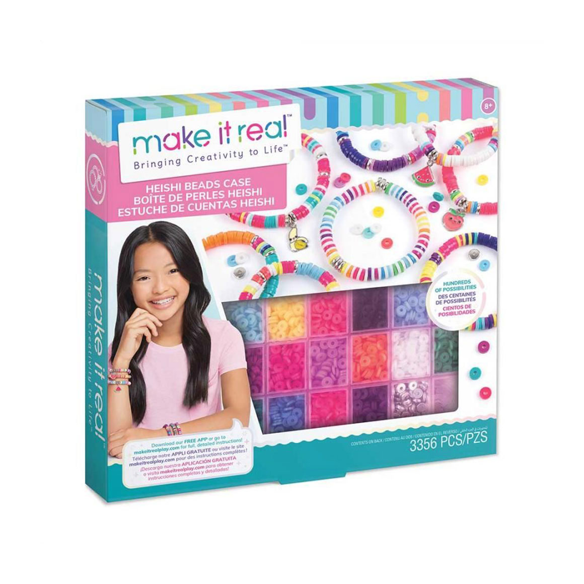 

Набір для створення браслетів Make it Real Яскравий кейс, від 8 років (MR1741)