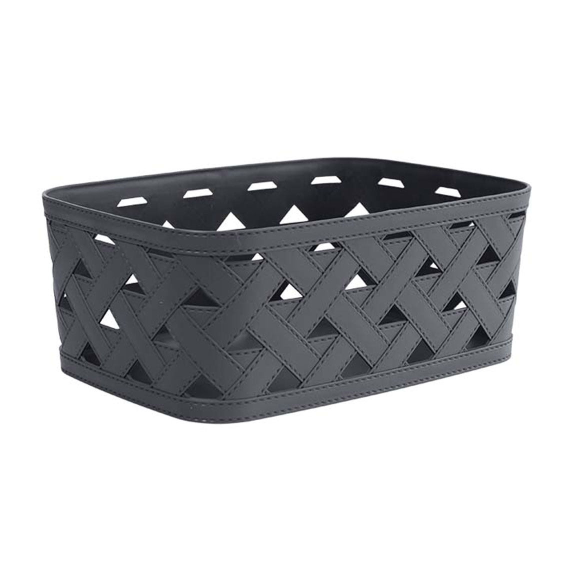 

Кошик для зберігання Omak Plastik DecoBella антрацит, 32.8*22.8*12.8 см (50887)