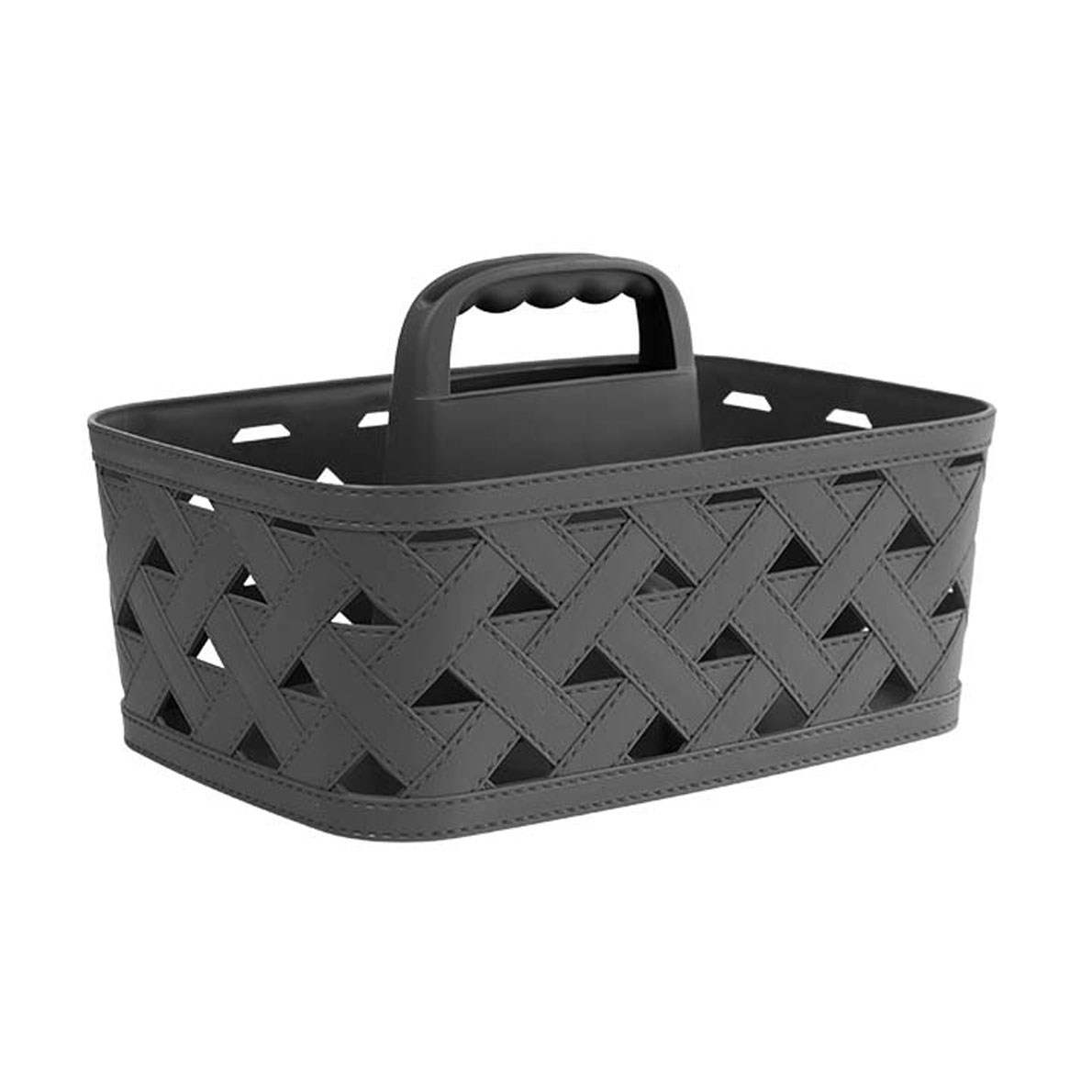 

Кошик для зберігання Omak Plastik DecoBella з ручкою, антрацит, 22.5*32.8*18.5 см (50888)
