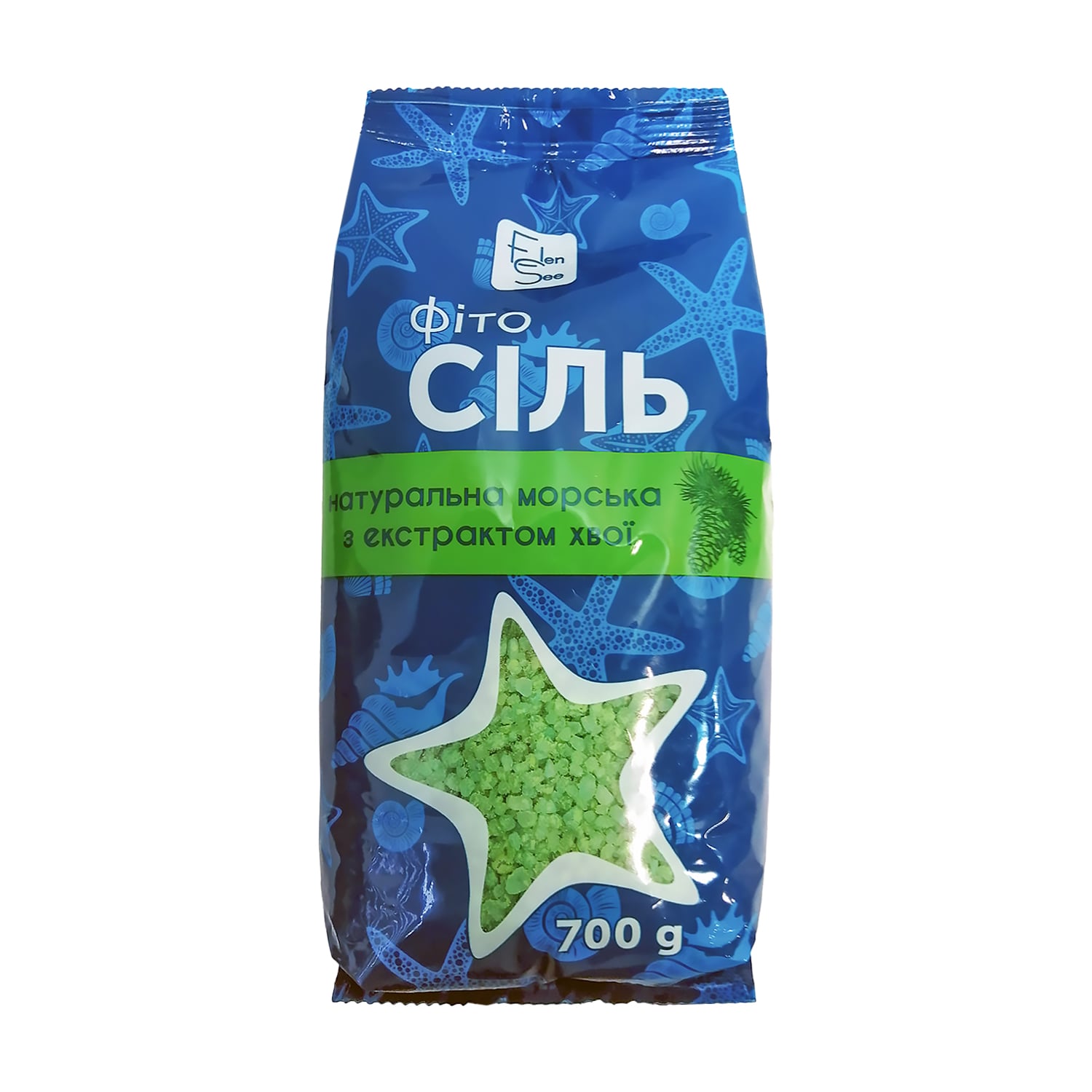 

Уцінка! Фіто сіль для ванн ElenSee Натуральна морська з екстрактом хвої, 700 г