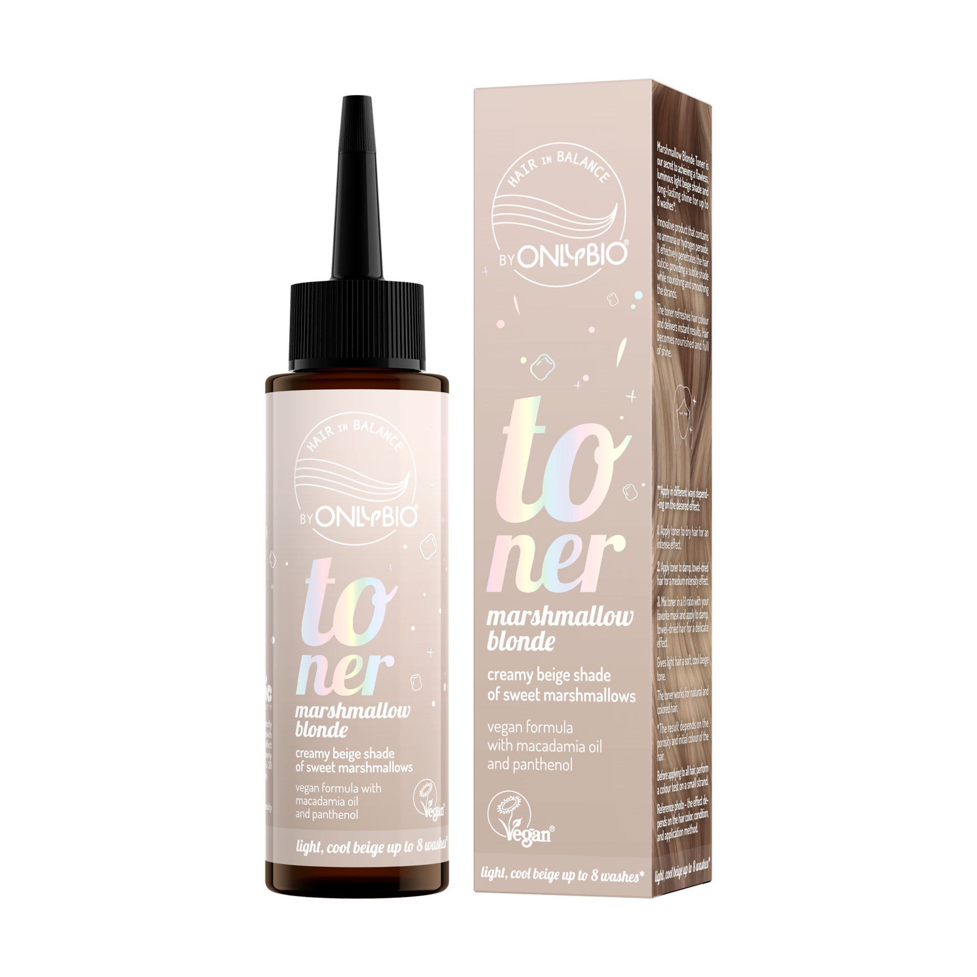 

Уцінка! Тонер для волосся OnlyBio Hair in Balance Toner, Marshmallow Blonde, 100 мл