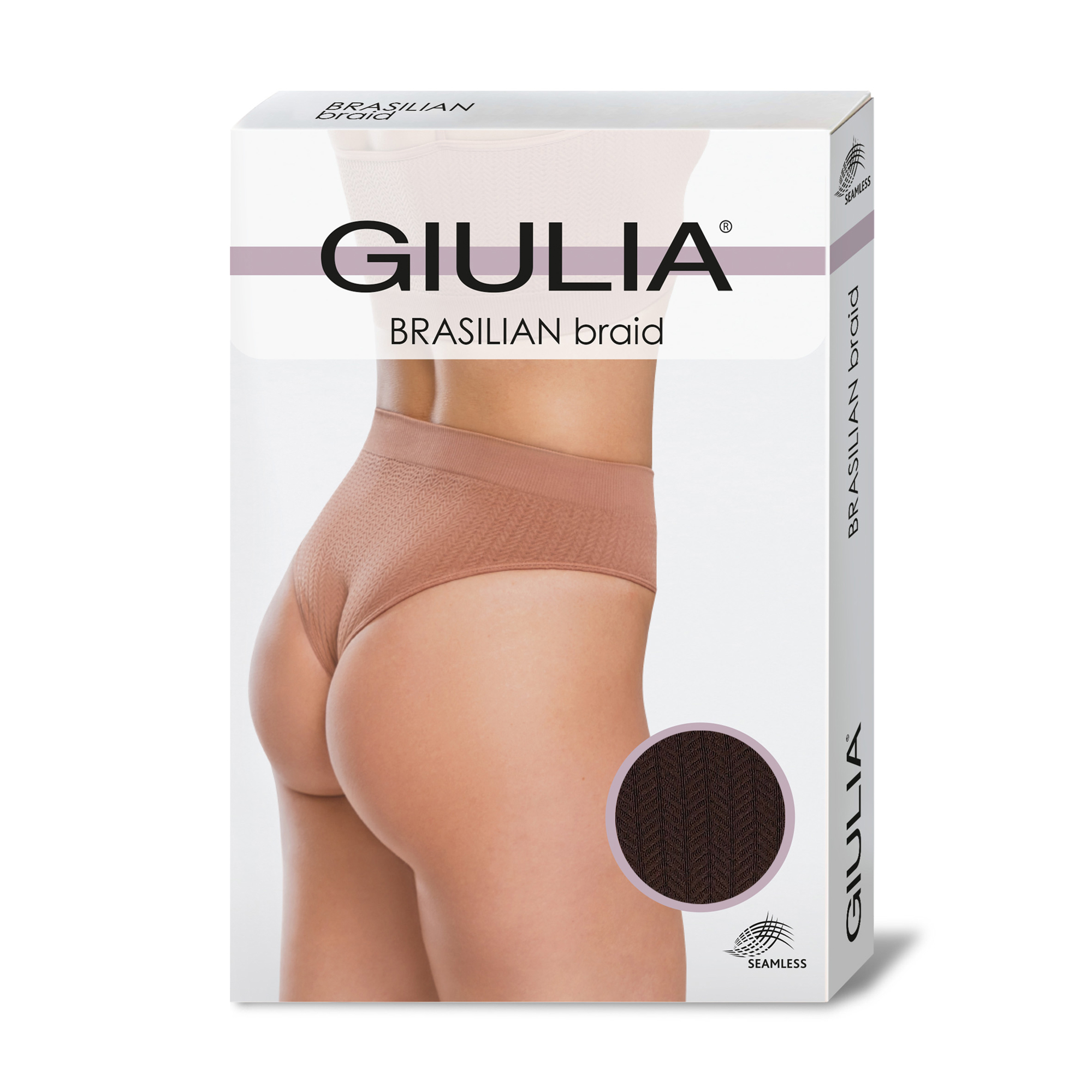 

Безшовні жіночі труси бразиліана Giulia Brasilian Briefs Grain, Chocolate, розмір S/M
