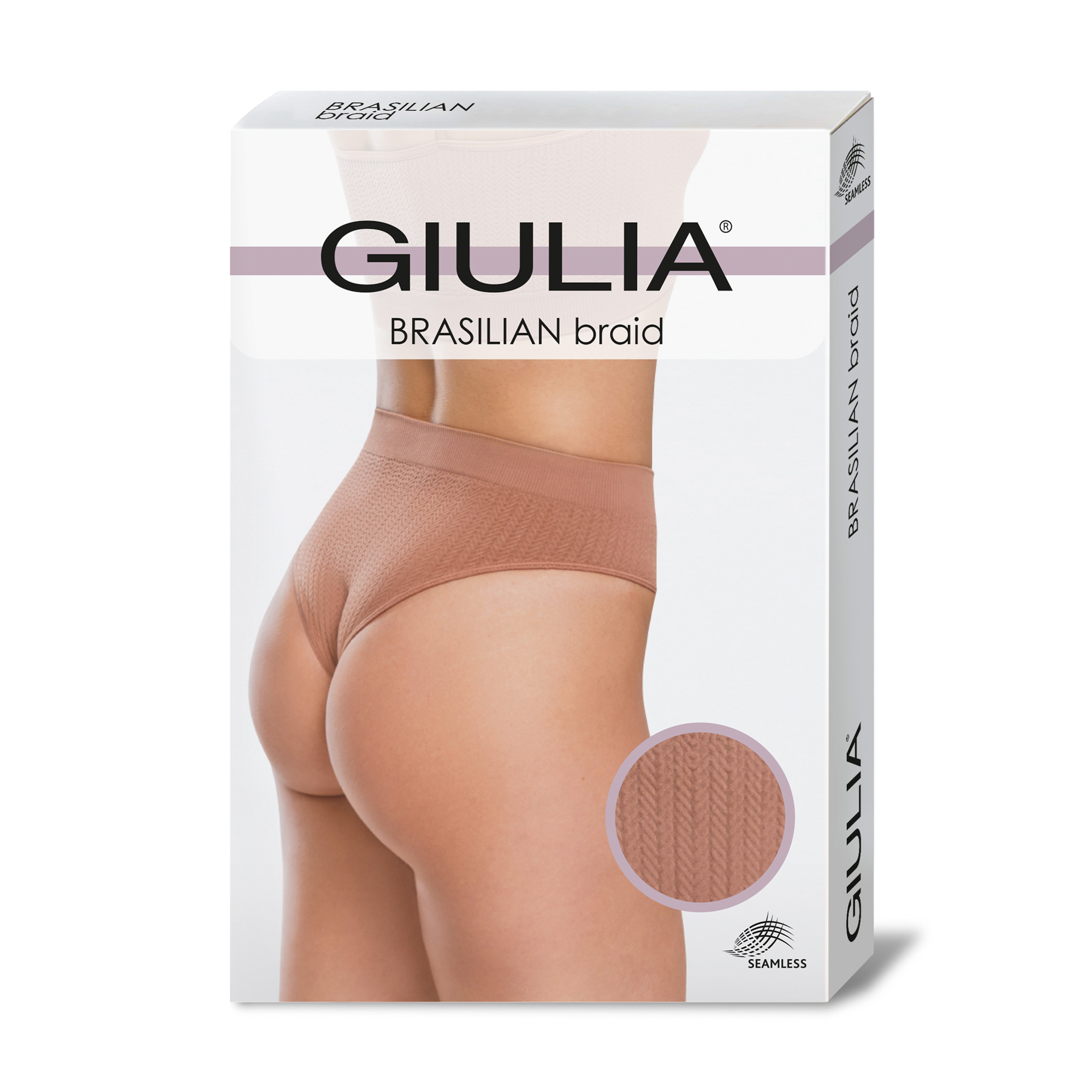 

Безшовні жіночі труси бразиліана Giulia Brasilian Briefs Grain, Mokko, розмір L/XL