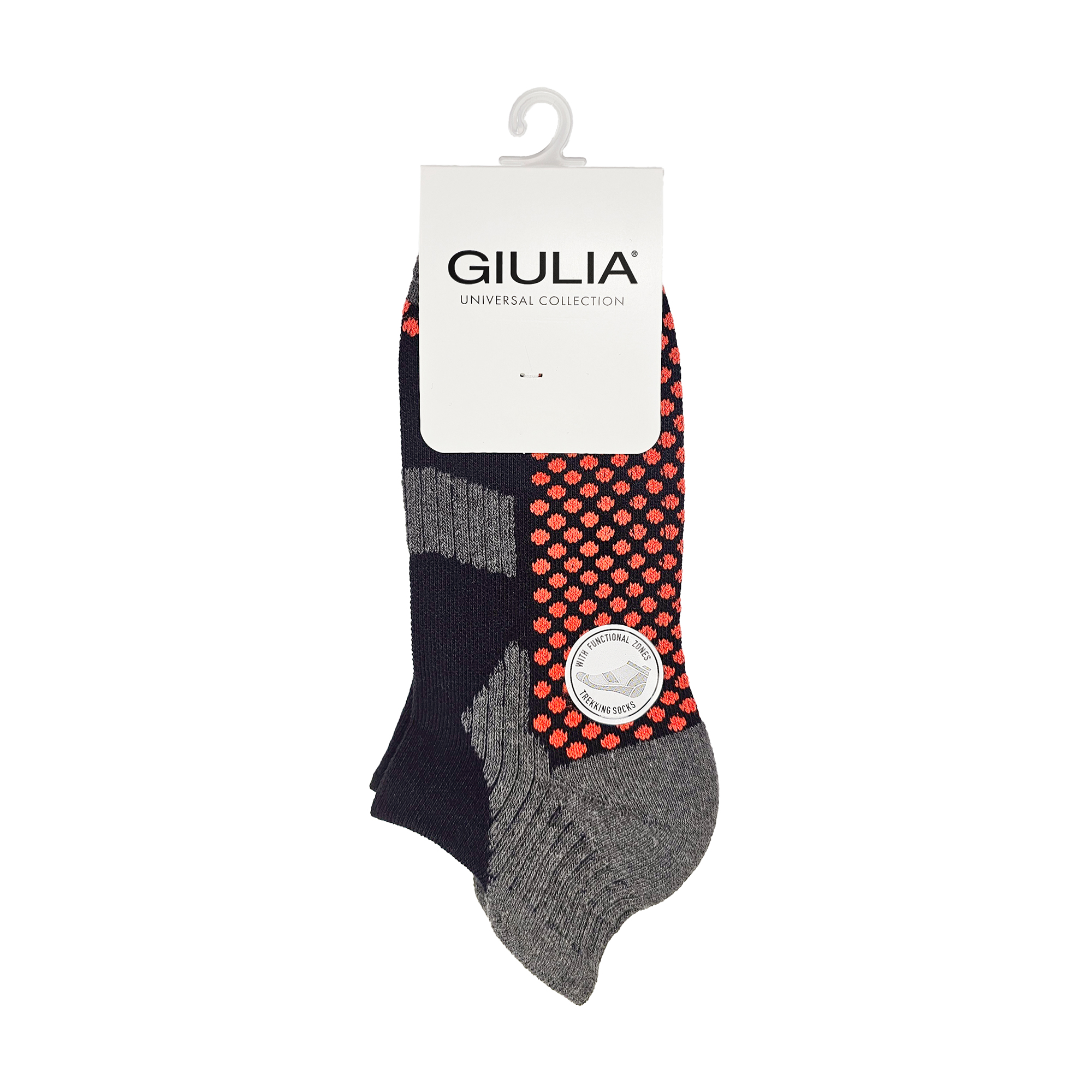 

Шкарпетки універсальні Giulia US1 Sport Trekking, низькі, чорні, розмір 43-46