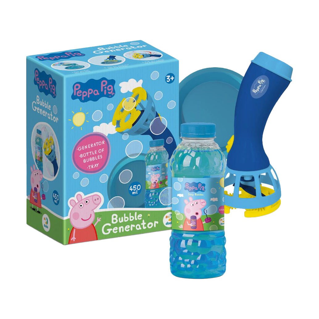 

Генератор мильних бульбашок DoDo Peppa Pig, на батарейках, від 3 років, 450 мл (200613)