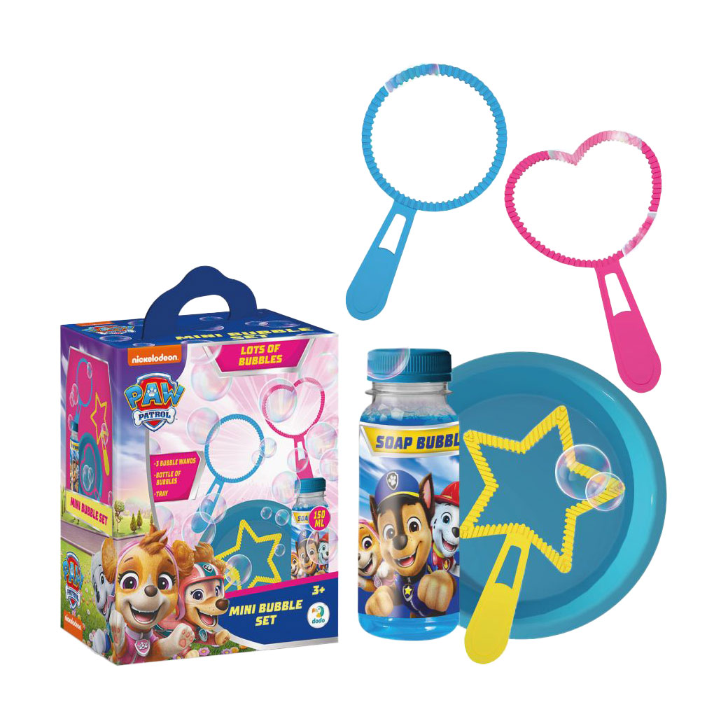 

Міні-набір мильних бульбашок DoDo Щенячий патруль, від 3 років (миска, 1 шт + рамки, 3 шт + мильні бульбашки, 150 мл) (200606)