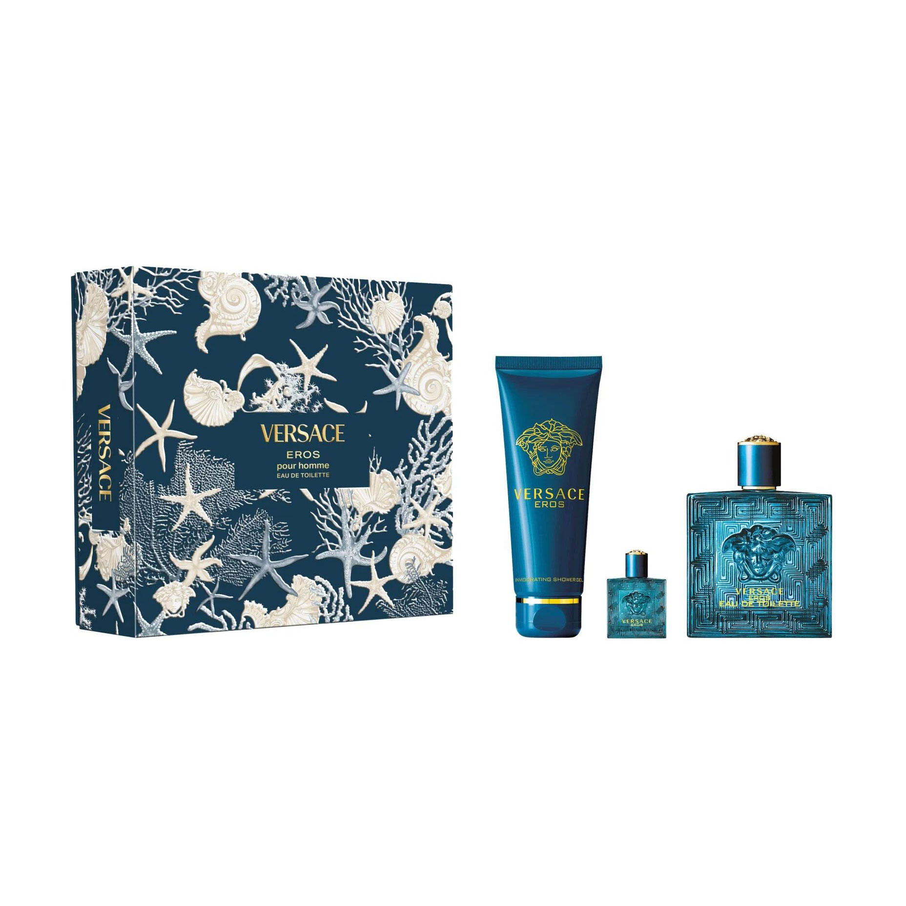 

Парфумований набір чоловічий Versace Eros (туалетна вода, 100 мл + гель для душу, 150 мл + туалетна вода, 5 мл)