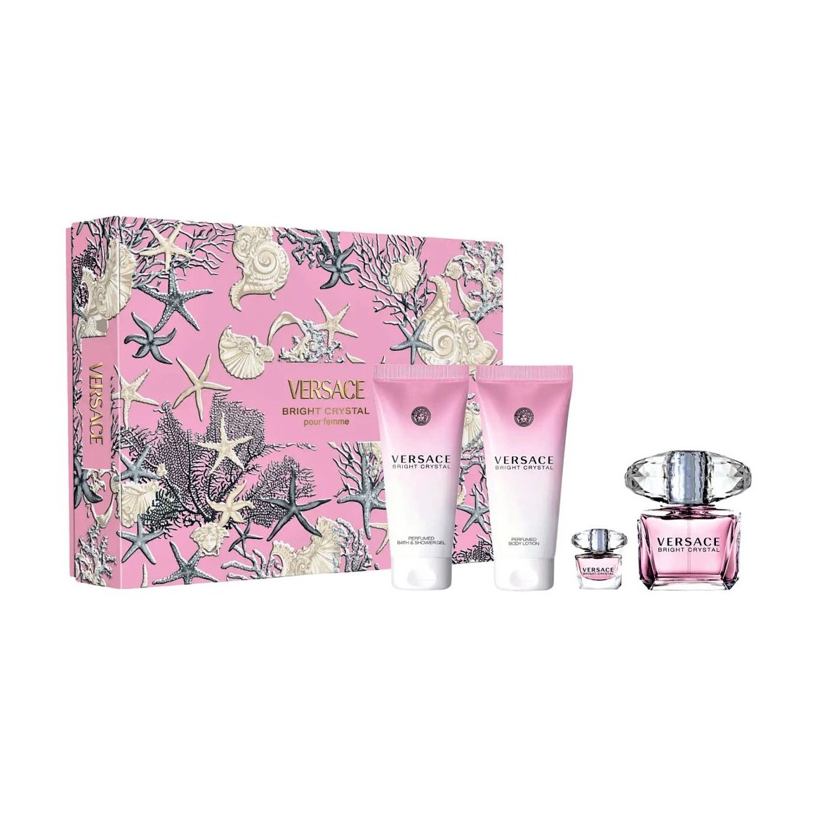 

Парфумований набір жіночий Versace Bright Crystal (туалетна вода, 90 мл + лосьйон для тіла, 100 мл + гель для душу, 100 мл + туалетна вода, 5 мл)