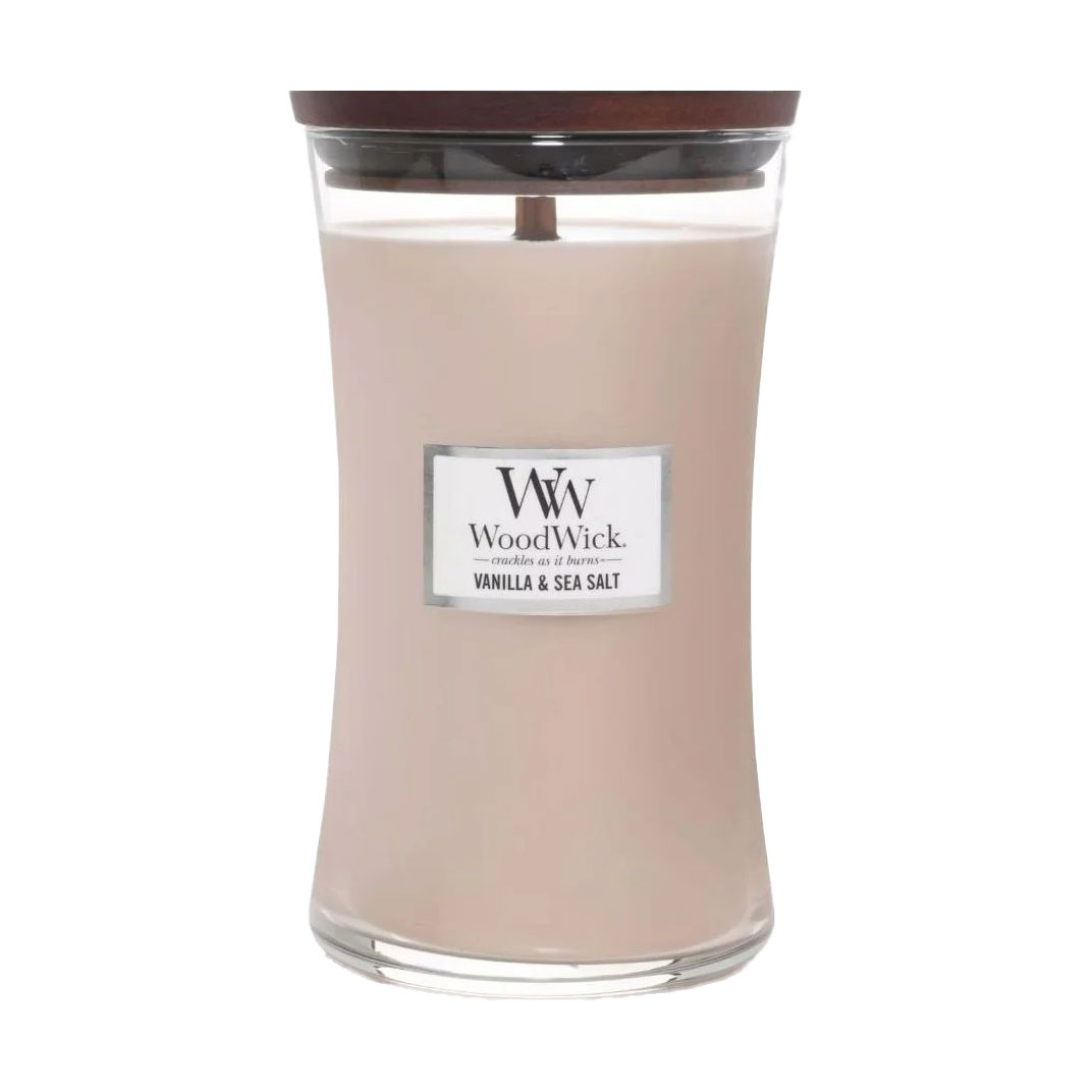 

Ароматична свічка в склянці WoodWick Hourglass Candle Vanilla & Sea Salt, 609 г
