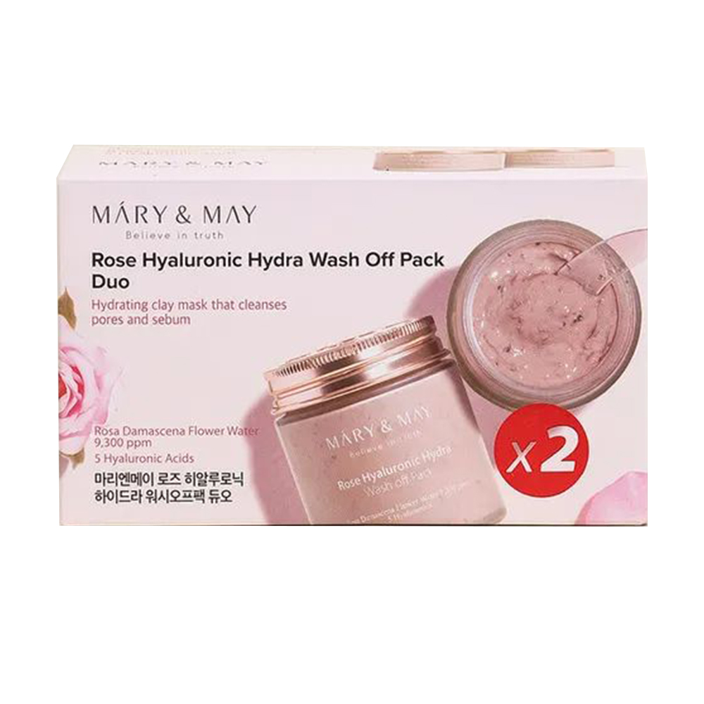 

Набір для обличчя Mary & May Rose Hyaluronic Hydra Wash Off Pack Duo, 2*125 г